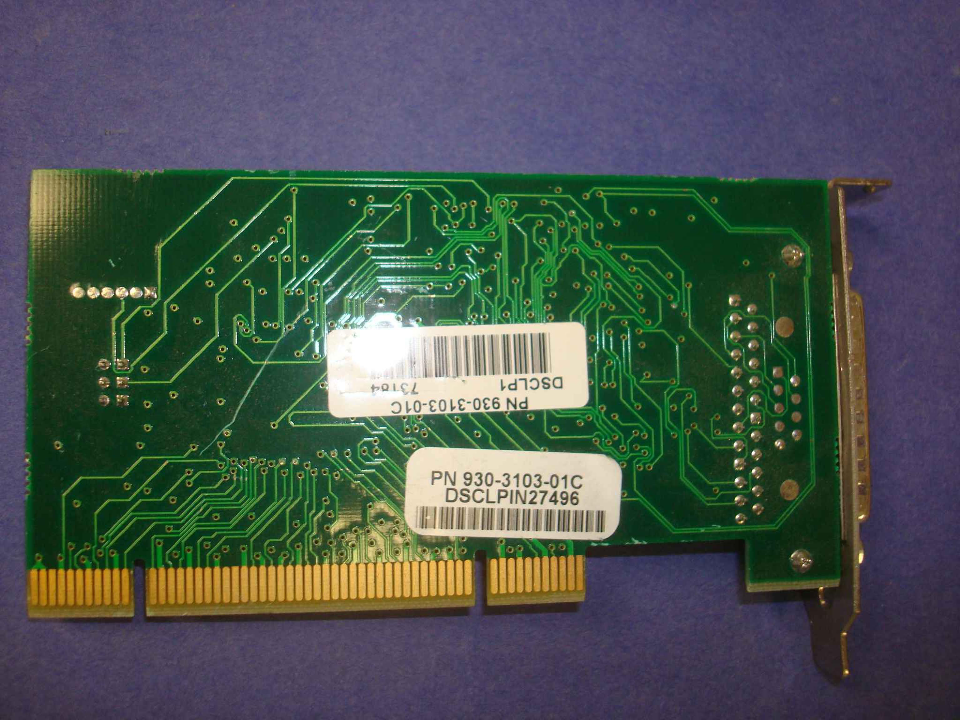 QUATECH DSCLP-100 SERIAL UNIV-PCI BOARD 1PORT DB25 MALE UPCI LOW PROFILE