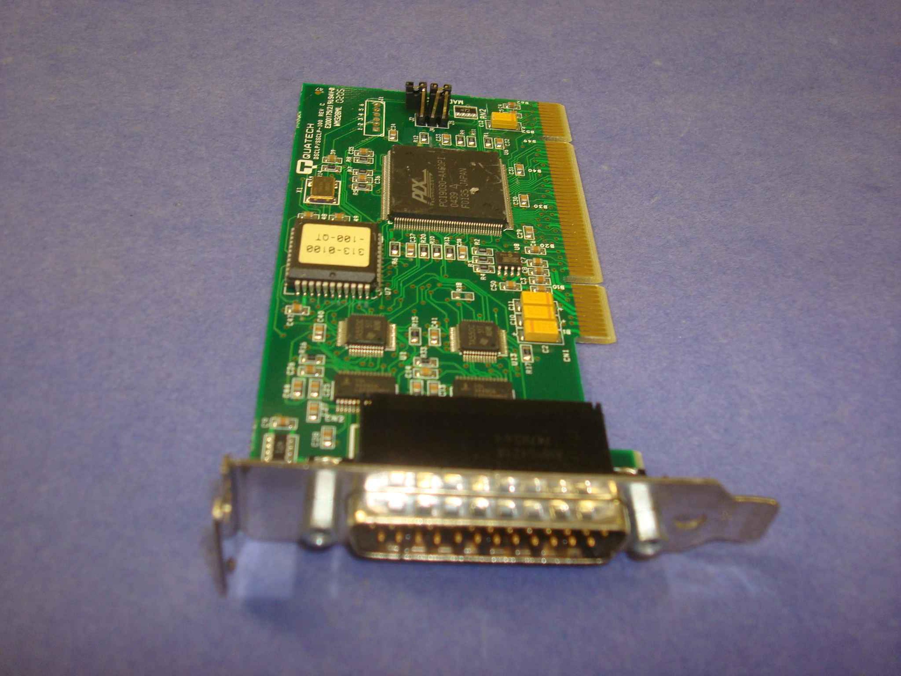 QUATECH DSCLP-100 SERIAL UNIV-PCI BOARD 1PORT DB25 MALE UPCI LOW PROFILE