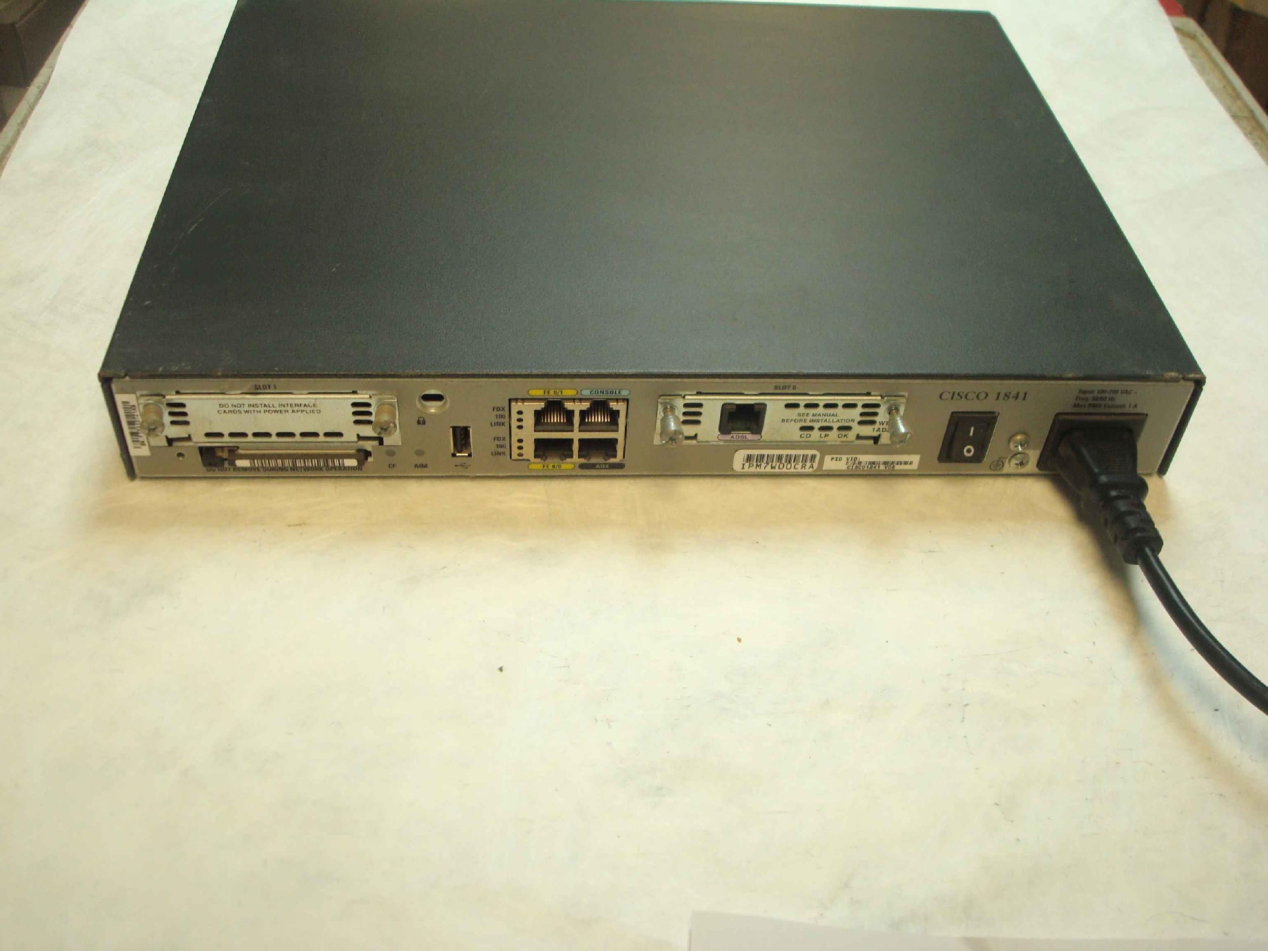 CISCO SYSTEMS CISCO 1841 ROUTER CISCO 1841 ROUTER