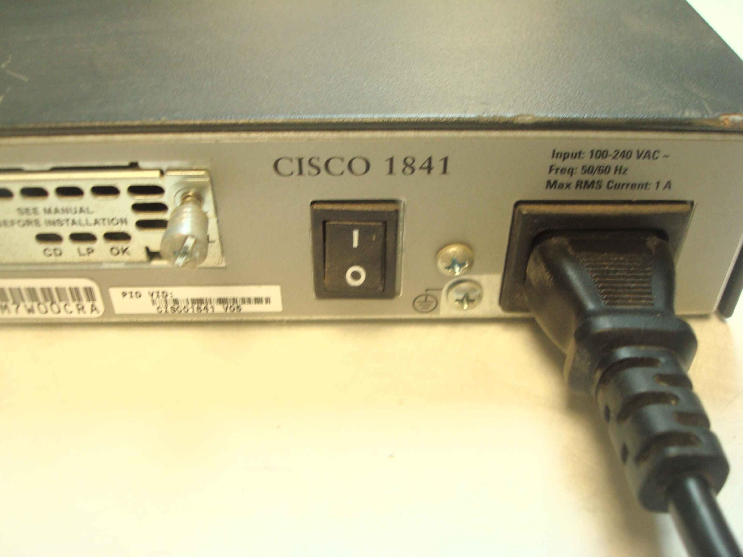 CISCO SYSTEMS CISCO 1841 ROUTER CISCO 1841 ROUTER