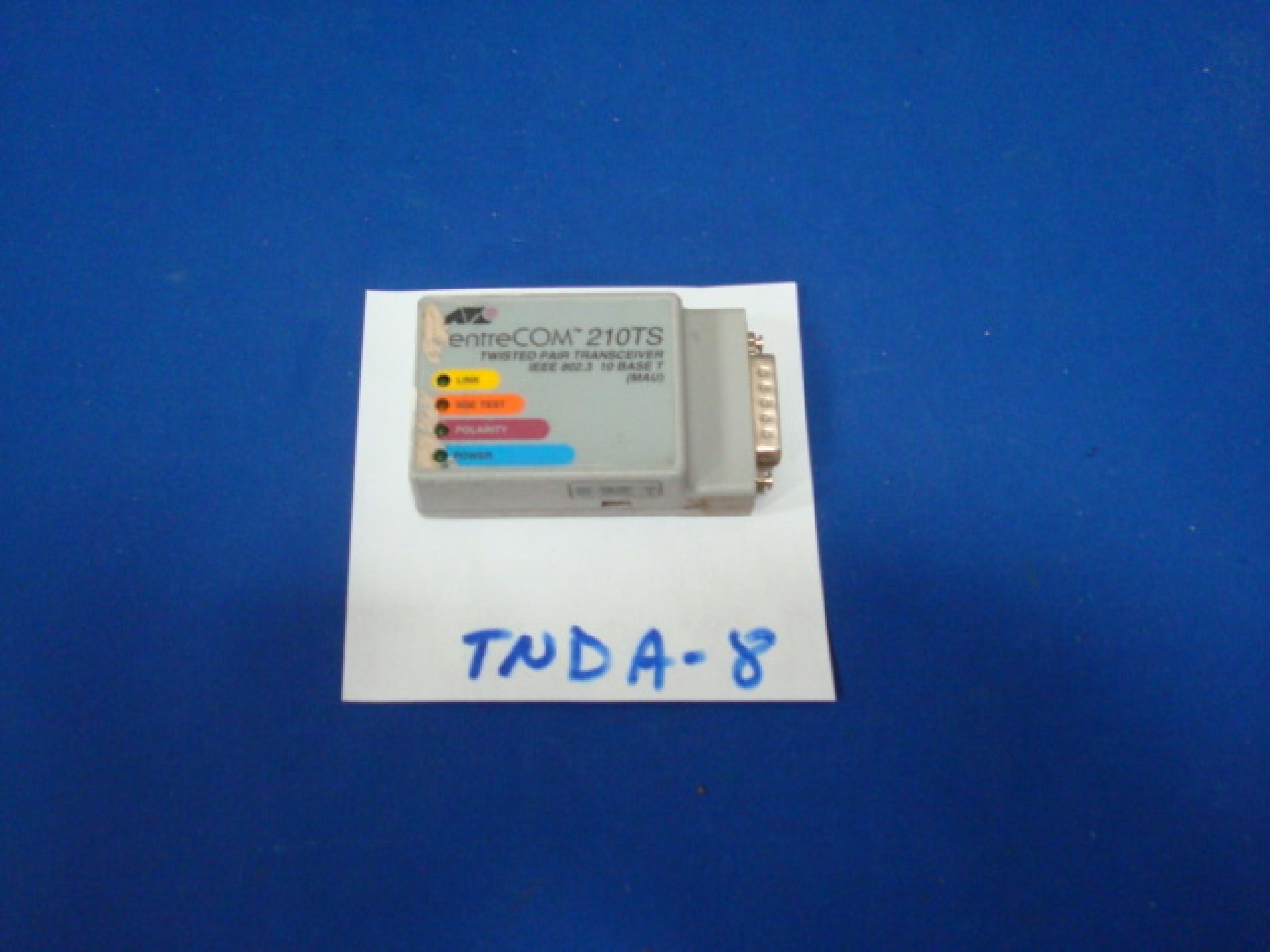 ALLIED TELESYSTEMS AT-210TS CENTRECOM TWISTED PAIR TRANSCEIVER IEEE 802.3 10 BASE T MAU RJ45 TO AUI