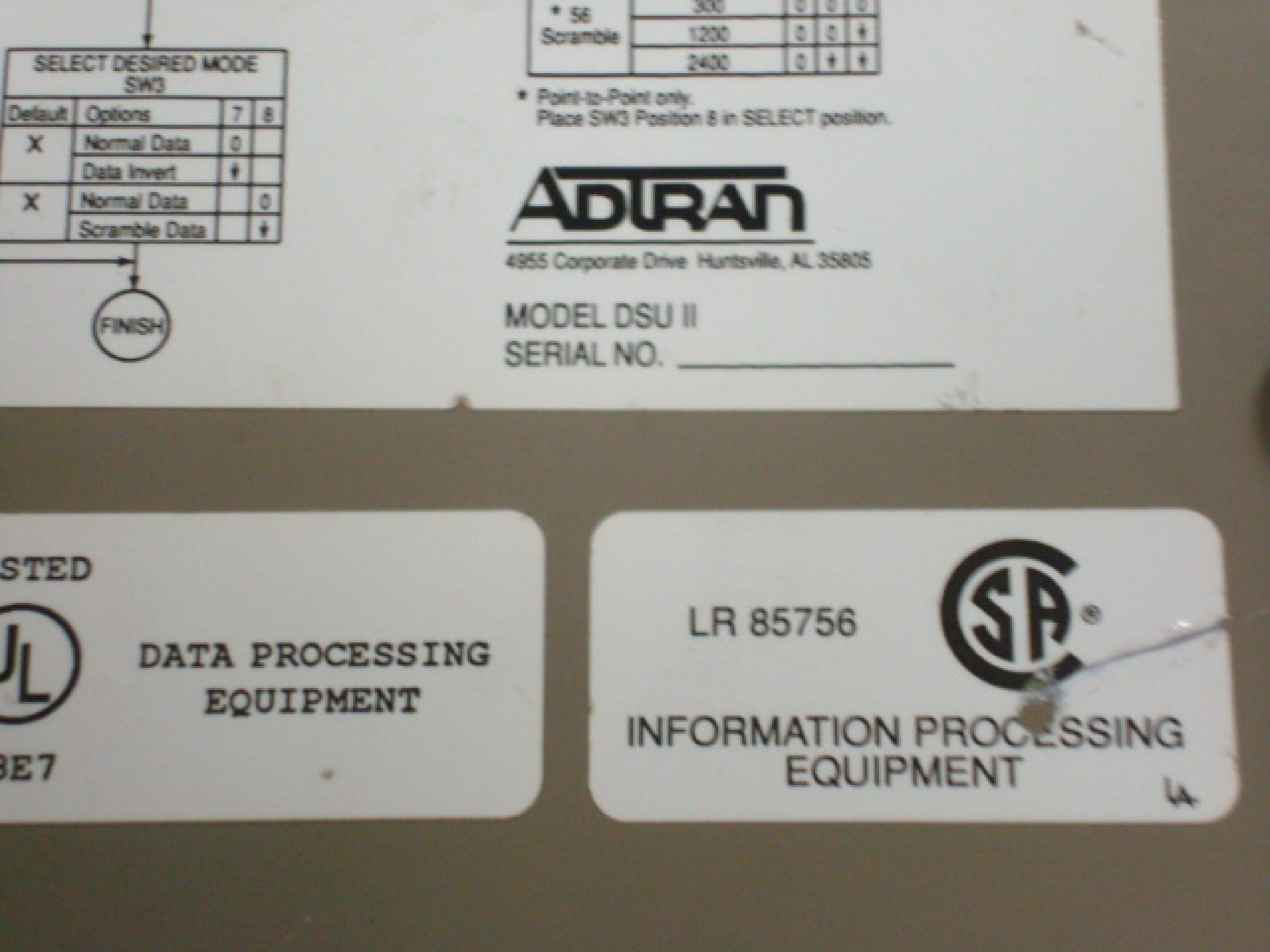 ADTRAN DSU II V.35 DSU