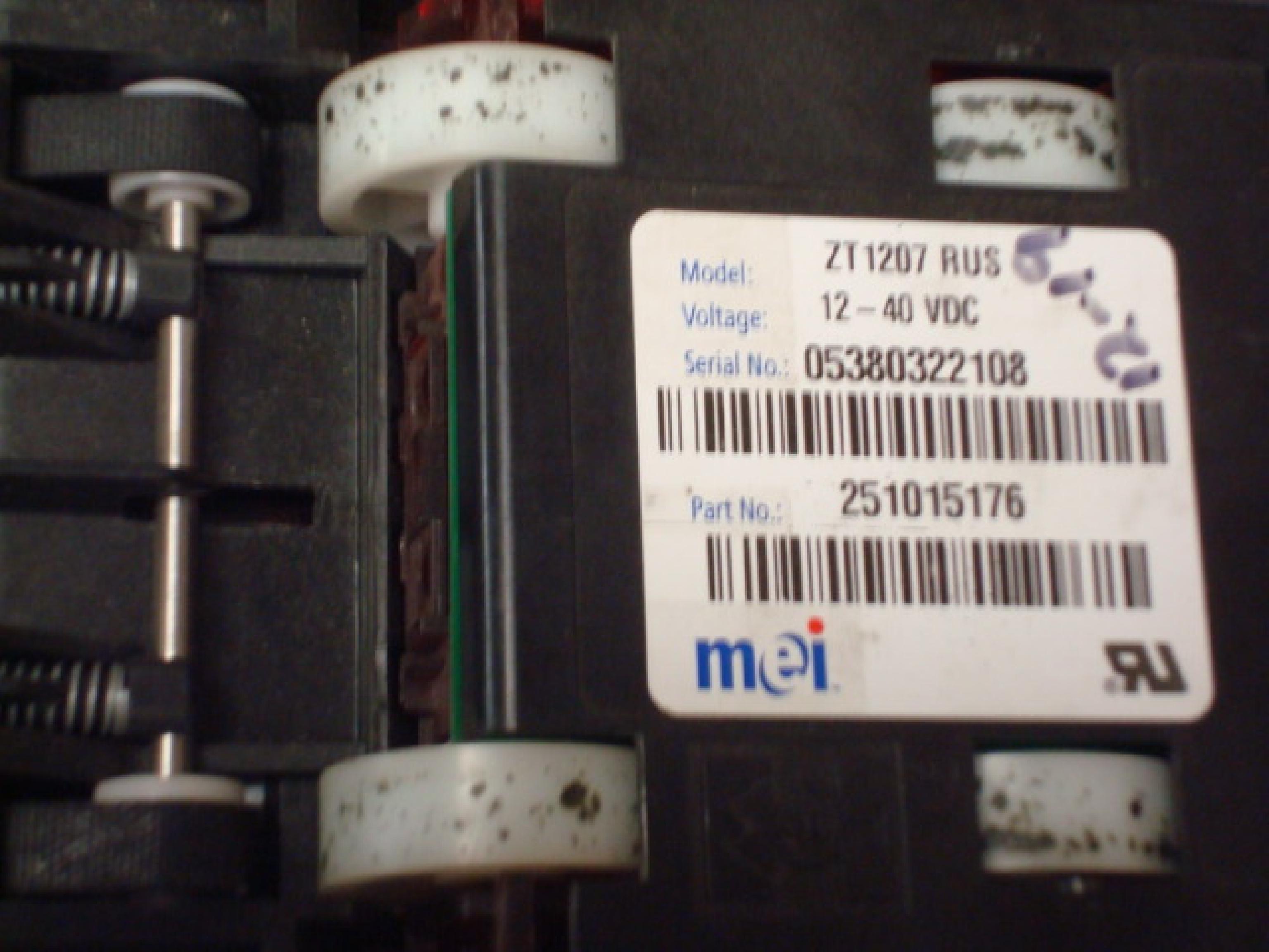 MEI 251015176 BILL ACCEPTOR - JUST PART WITH THIS NUMBER SHOWN