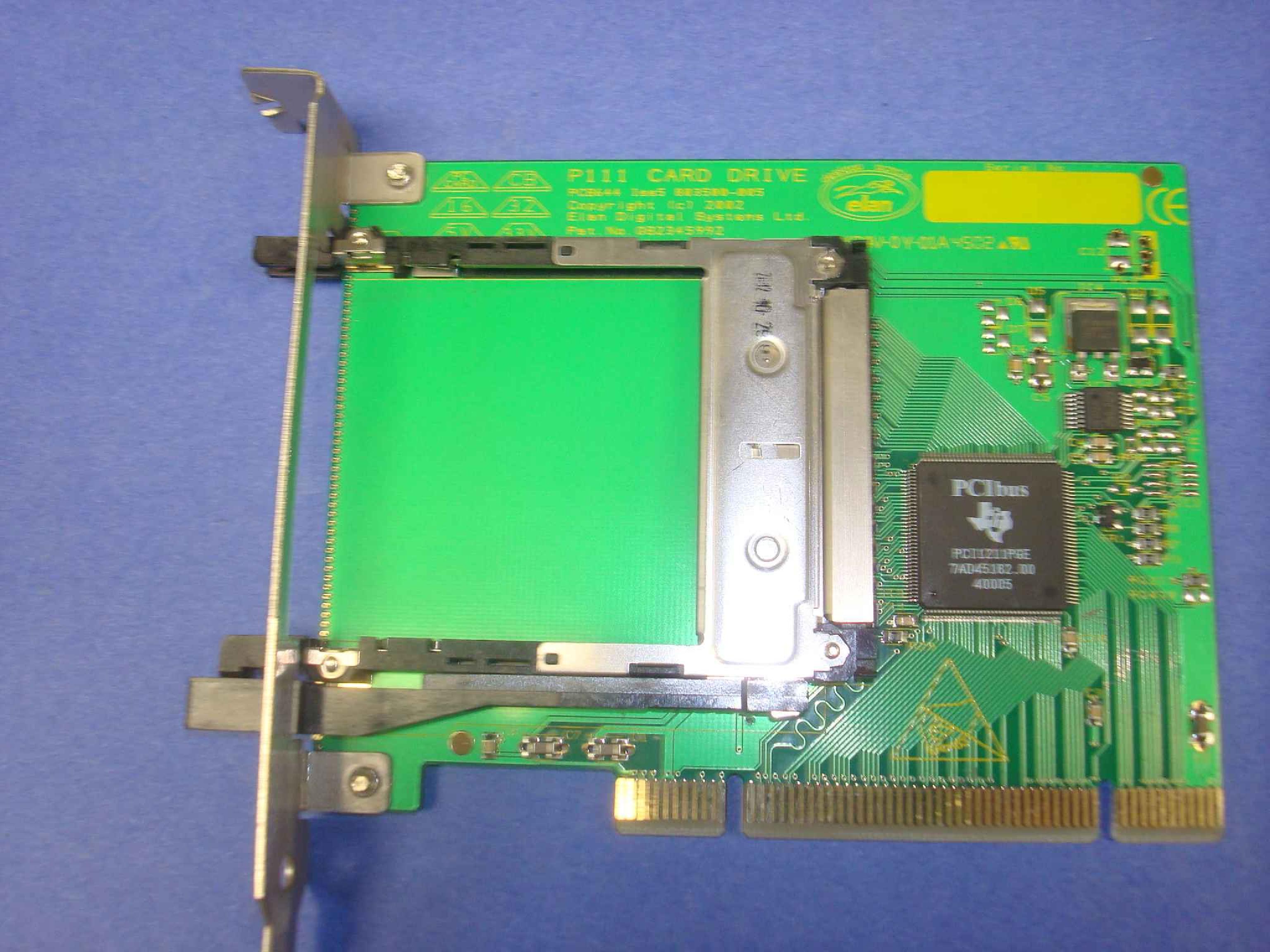 ELAN DIGITAL SYSTEMS LTD 008612A PCI 1 SLOT PCMCIA CARD HOLDER WITH TI PCI BUS PCI1211PGE PROCESSOR