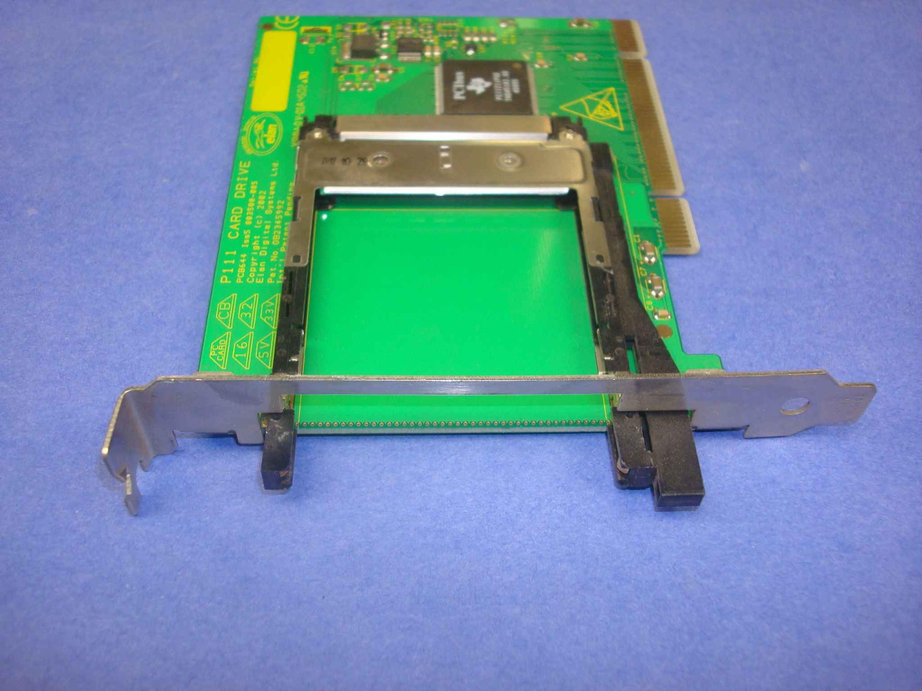 ELAN DIGITAL SYSTEMS LTD 008612A PCI 1 SLOT PCMCIA CARD HOLDER WITH TI PCI BUS PCI1211PGE PROCESSOR