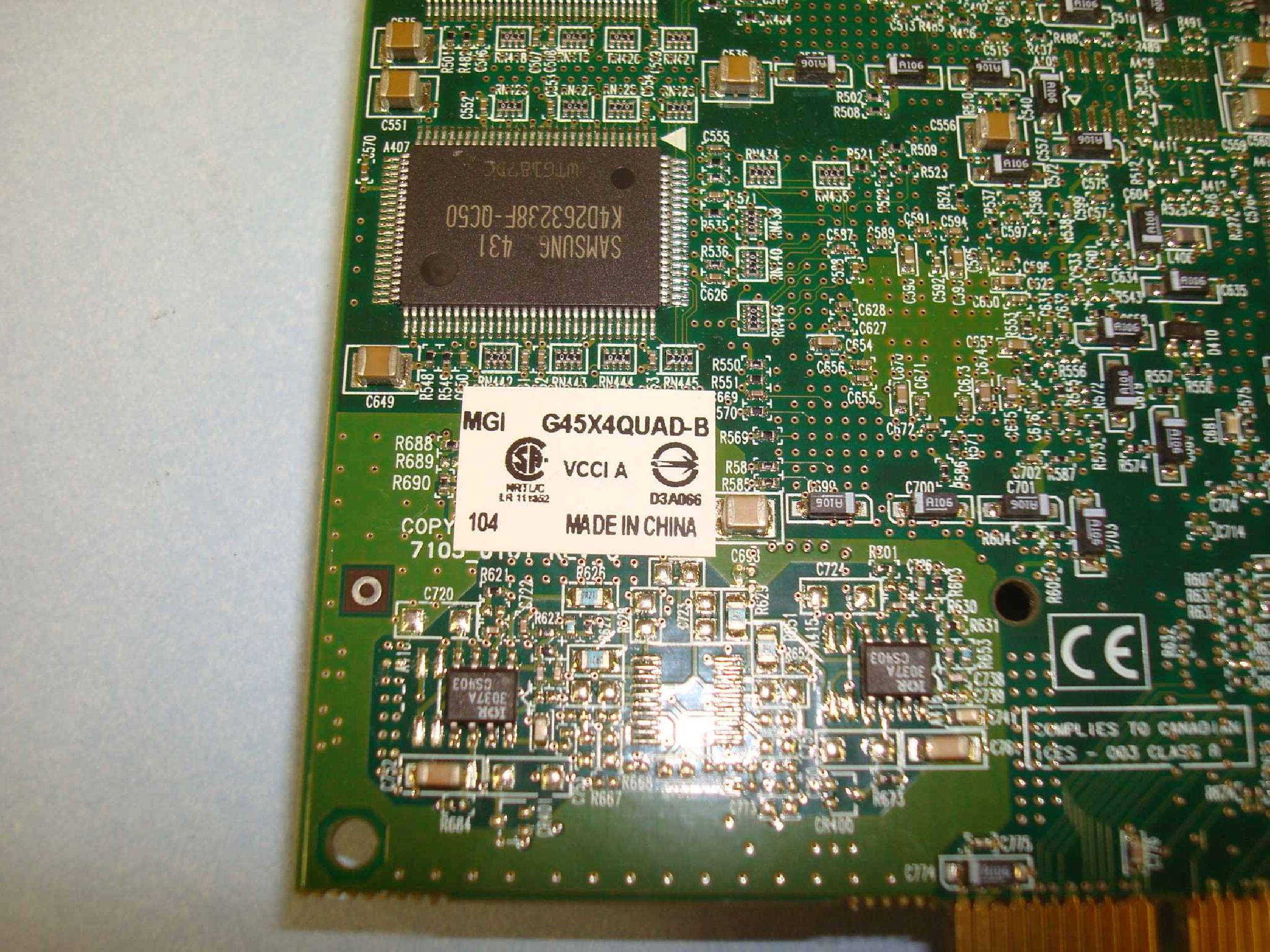 MATROX G45X4QUAD-B 128MB PCI QUAD GRAPHICS CARD