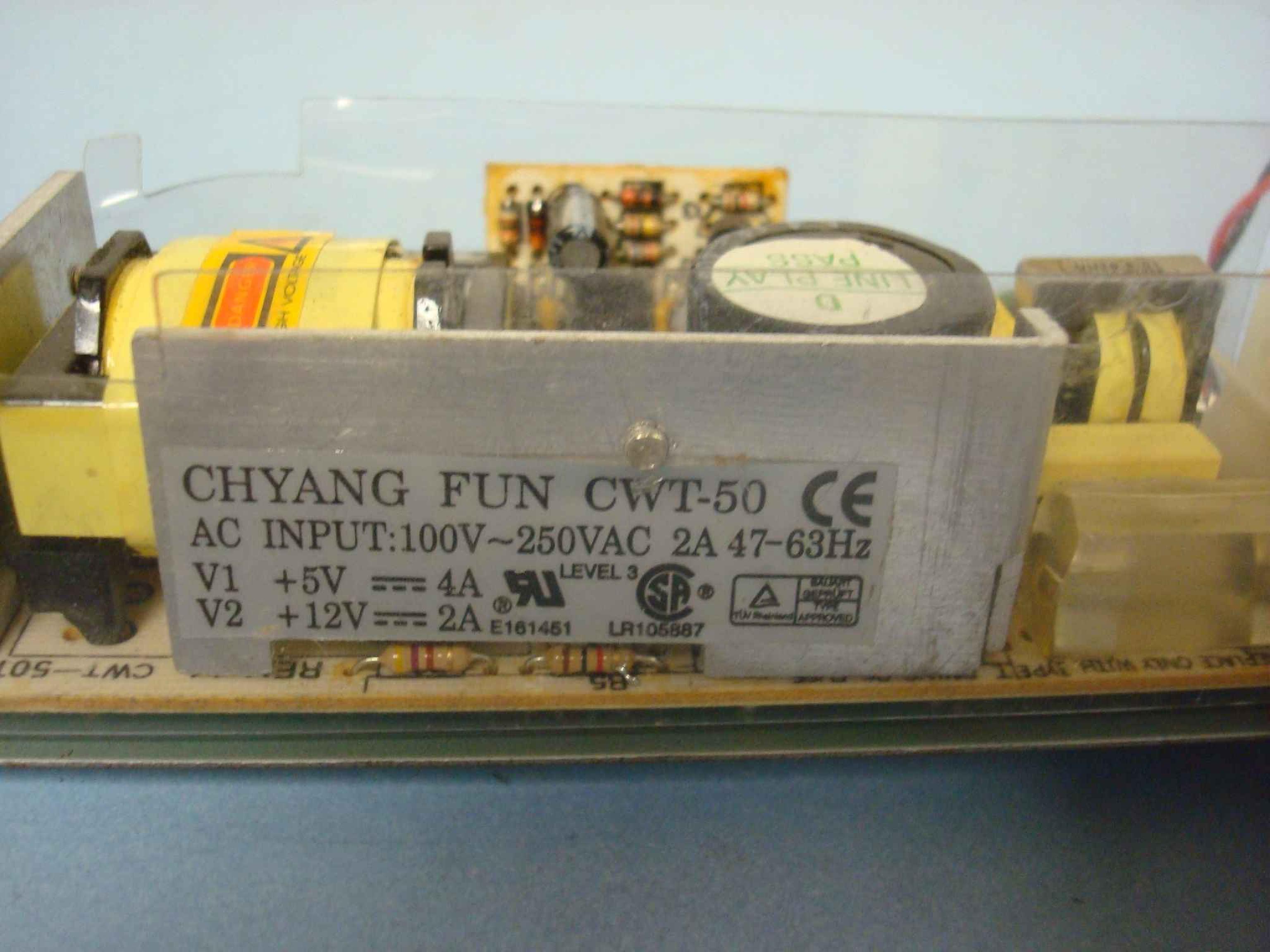 CHYANG FUN CWT-50 OPEN FRAM POWER SUPPLY 5VDC 4A 12VDC 2A