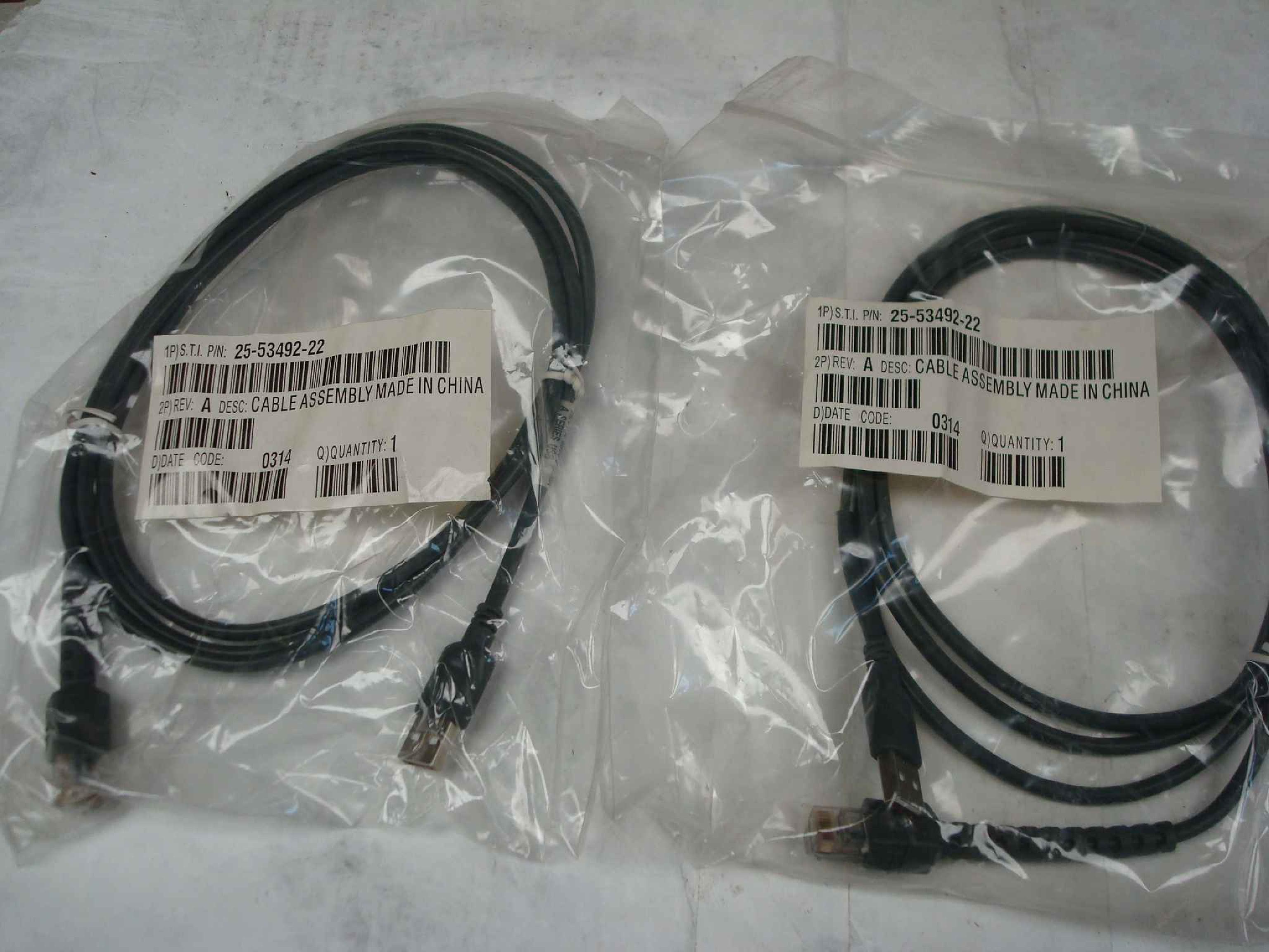 SYMBOL 25-53492-22 RJ48 TO USB CABLE FOR USE WITH LS1908T SCANNER