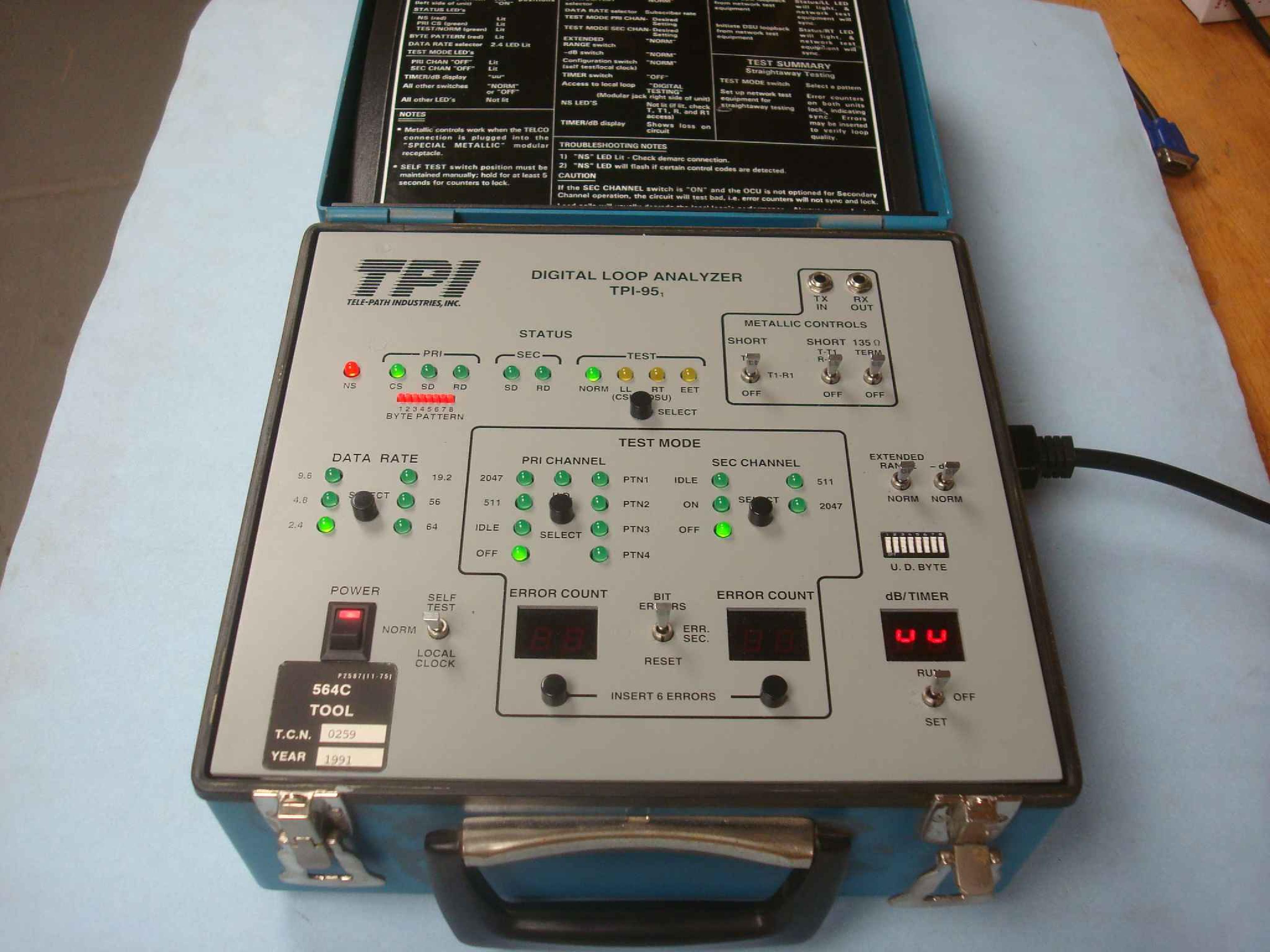 TPI TPI-95 DIGITAL LOOP ANALYZER