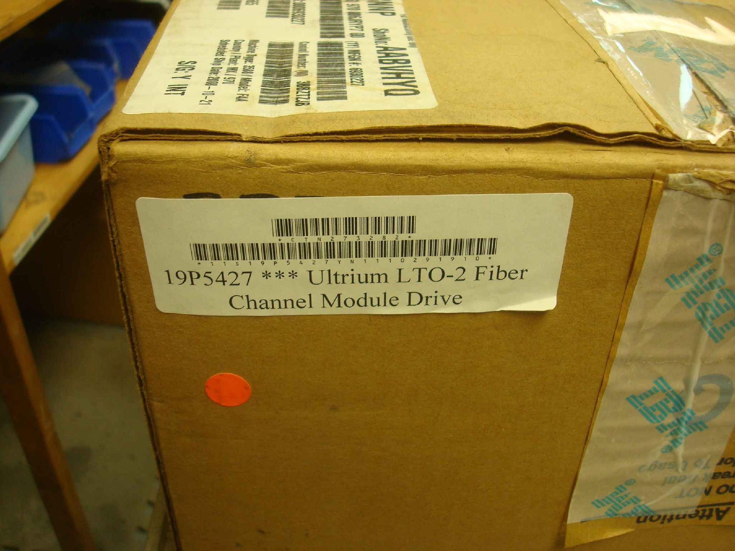 IBM 19P5427 LTO-2 TAPE DRIVE UNIT 200/400GB FIBRE WITH SLED/TRAY ULTRIUM 2