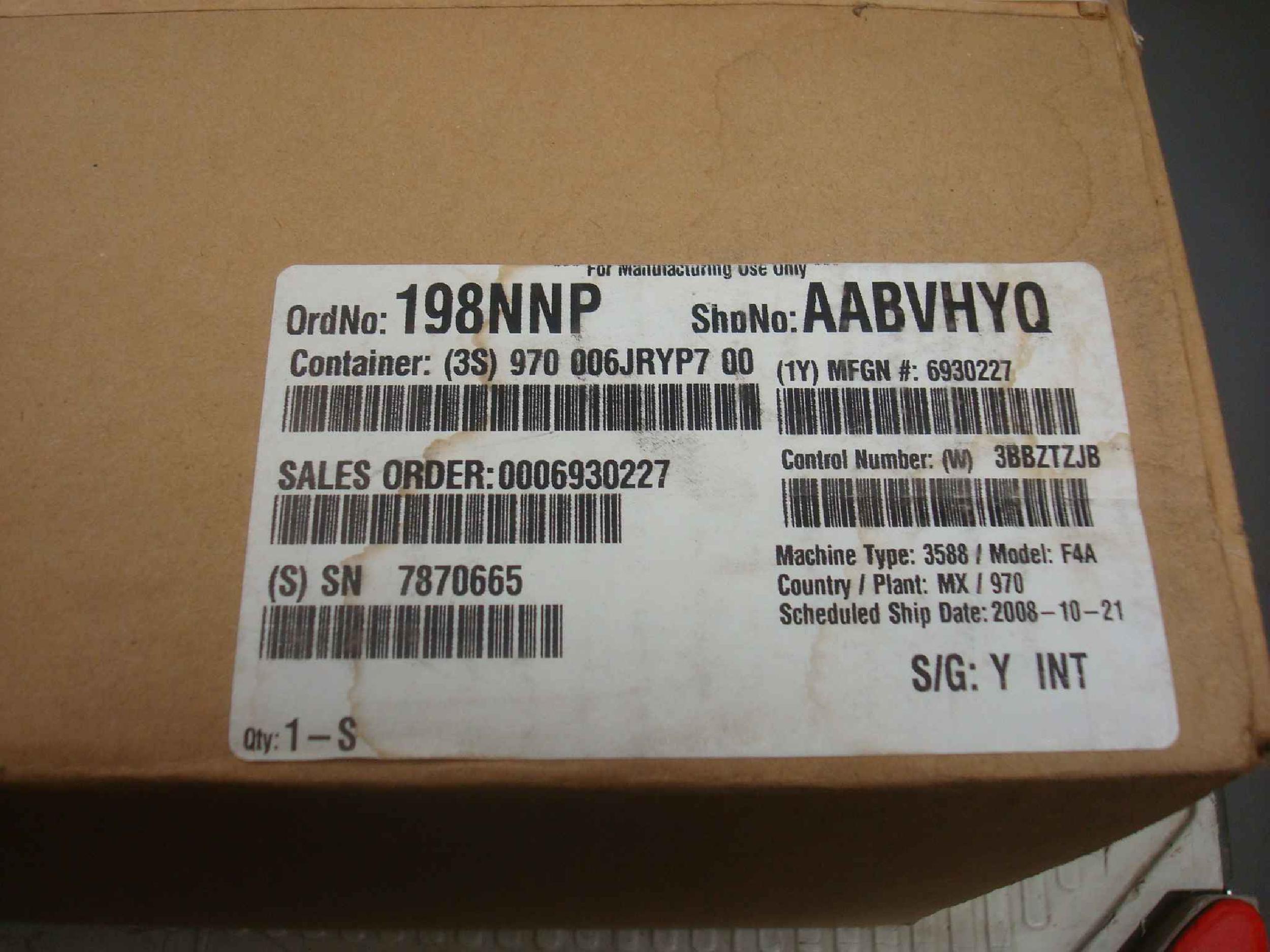 IBM 19P5427 LTO-2 TAPE DRIVE UNIT 200/400GB FIBRE WITH SLED/TRAY ULTRIUM 2