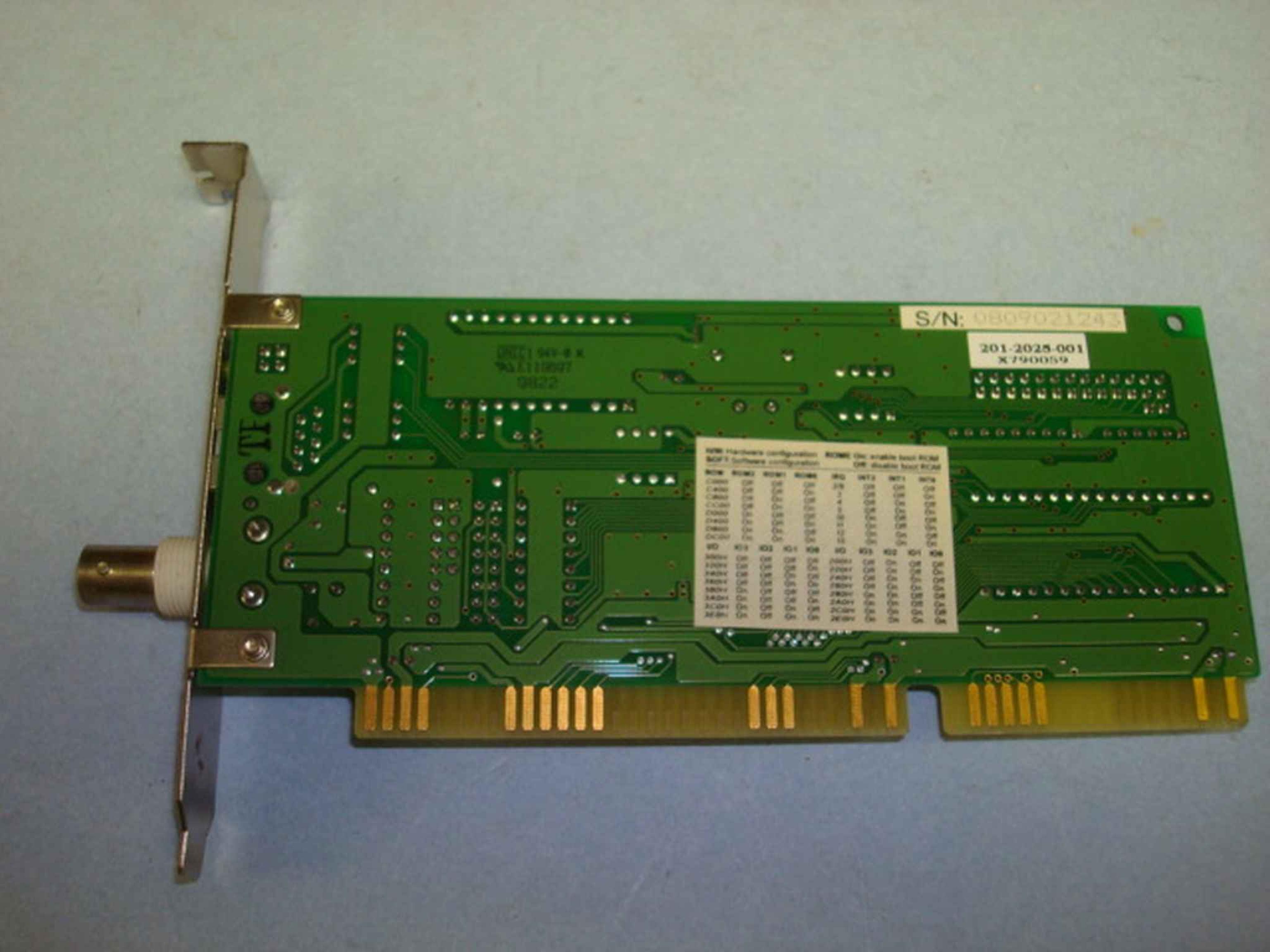 REALTEK 460-0139-003-CLONE 16 BIT ISA ETHERNET CARD RJ45 AND COAX BCN