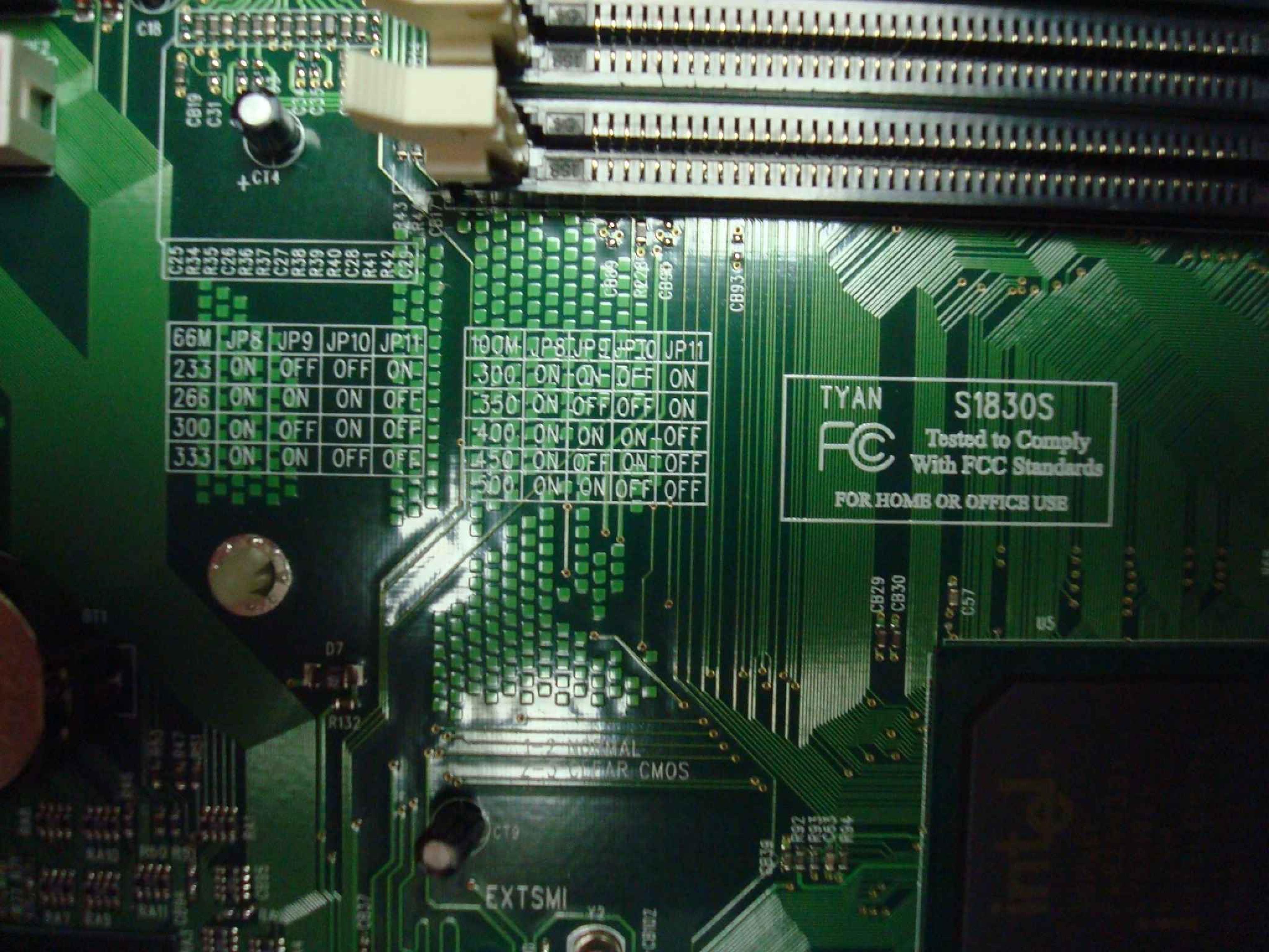 TYAN S1830S SYSTEM BOARD 4 ISA AND 3 PCI SLOTS