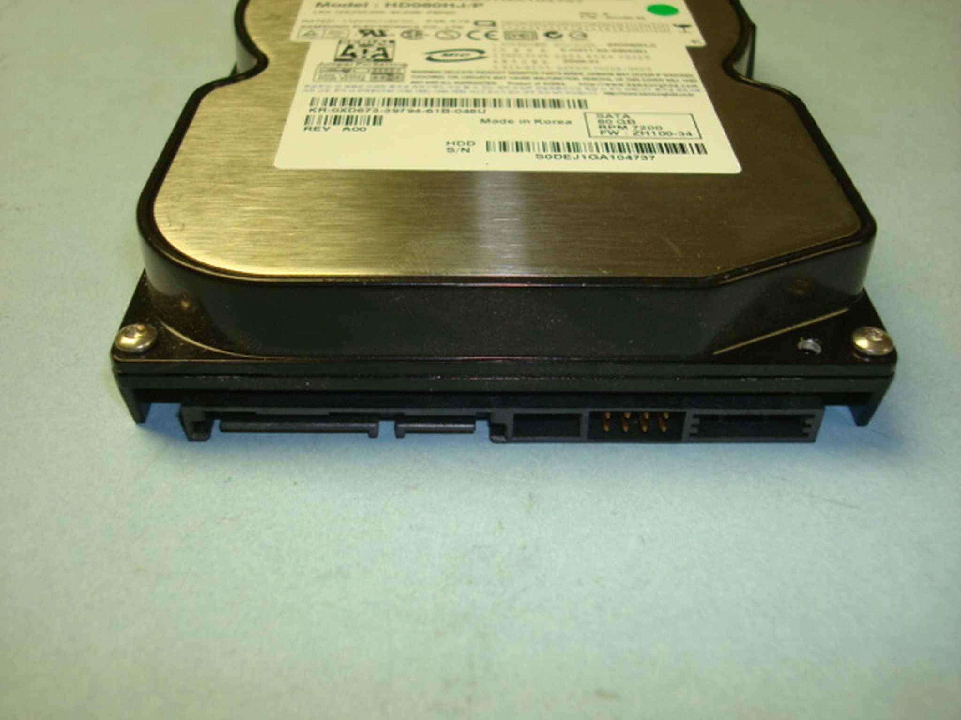 DELL 0XD673 80GB SATA DRIVE LBA 156,250,000 F/W: ZH100-34