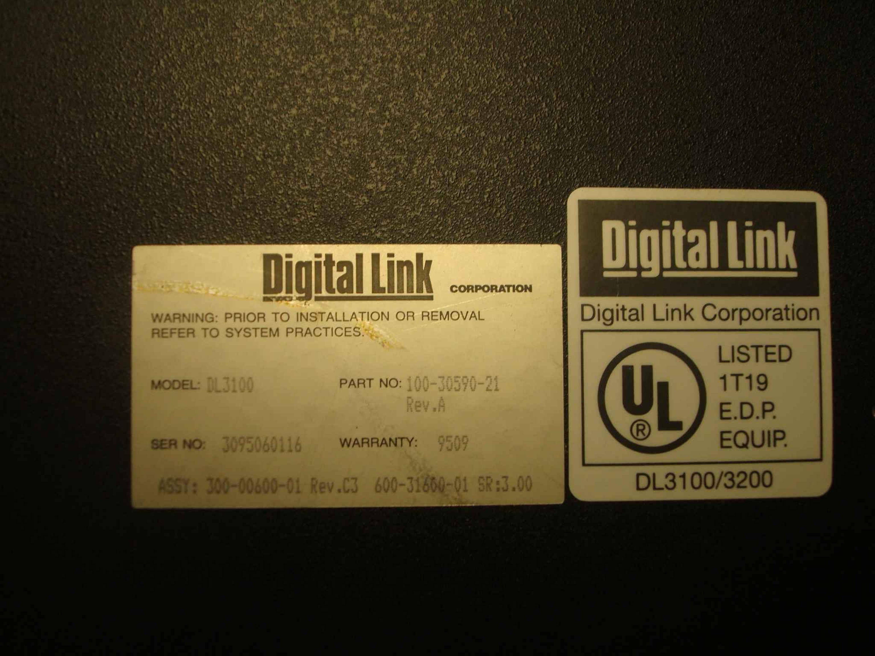 DIGITAL LINK DL3100 DL3100 DIGITAL SERVICE MULTIPLEXER