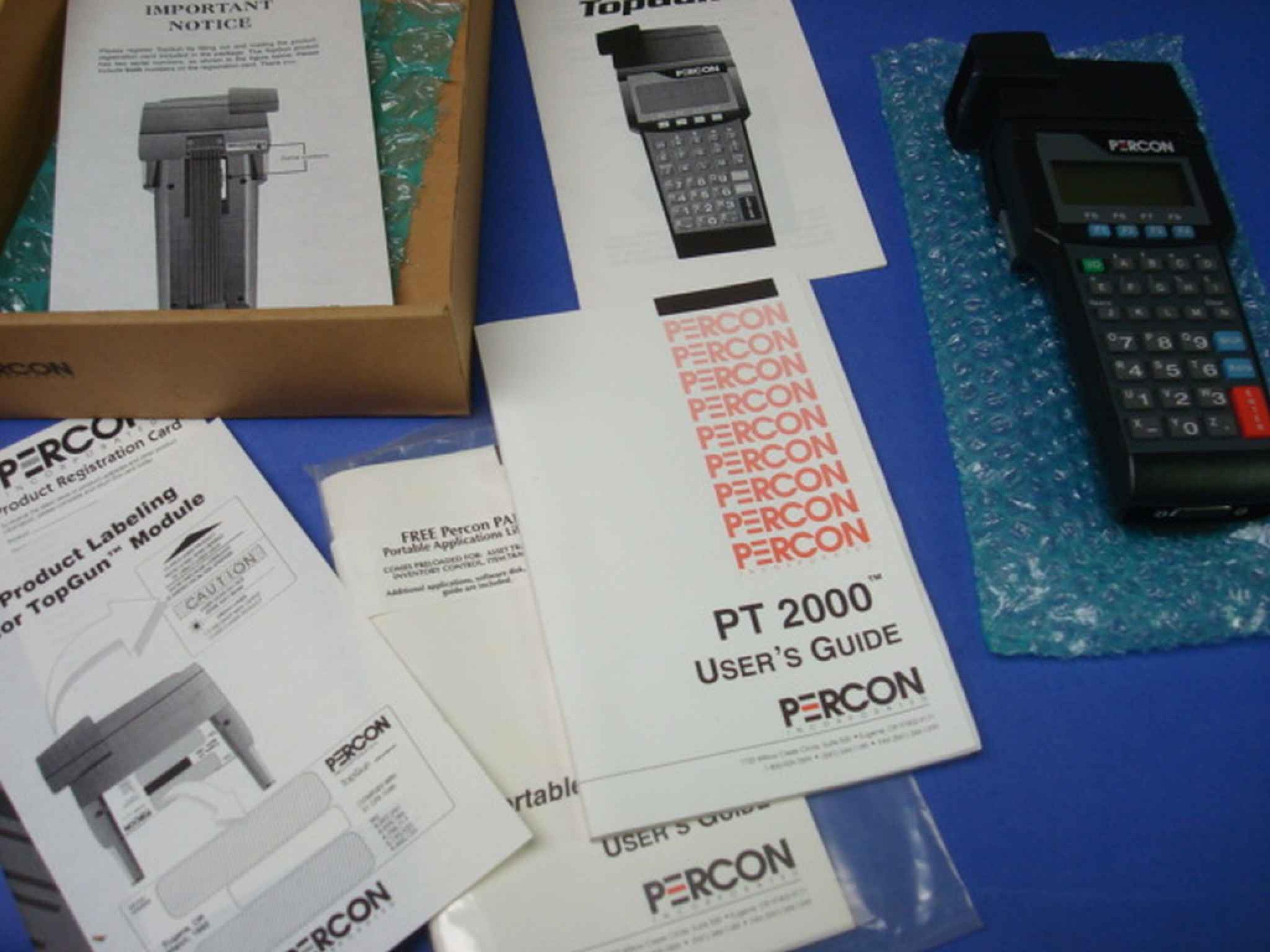 PERCON 6240-000-TG  FACTORY BOX, MANUALS, TOPGUN SCANNER