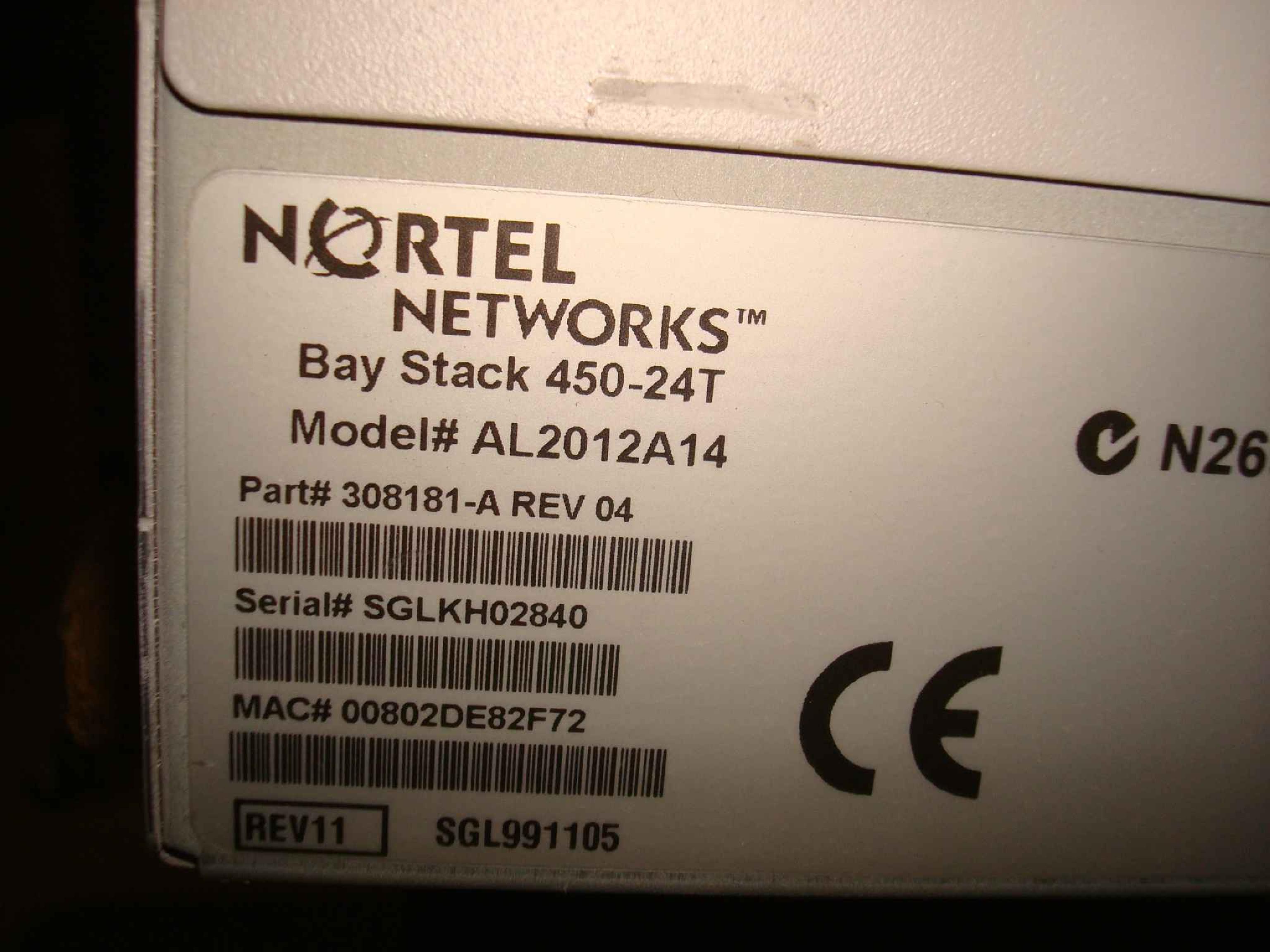 BAY NETWORKS / NORTEL AL2012A14 BAYSTACK 450-24T WITH 400-ST1 CASCADE MODULE