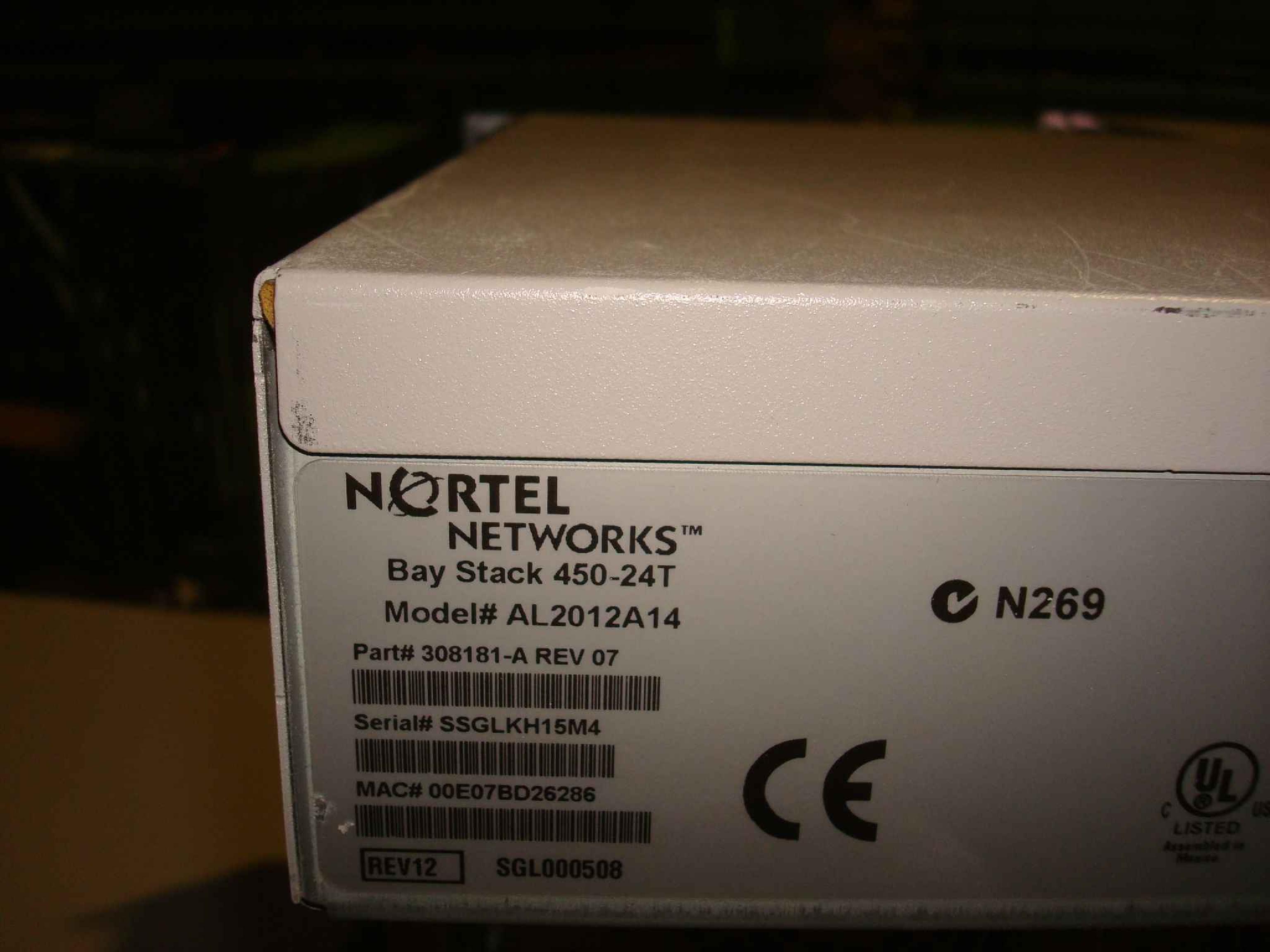 BAY NETWORKS / NORTEL AL2012A14 BAYSTACK 450-24T WITH 400-ST1 CASCADE MODULE