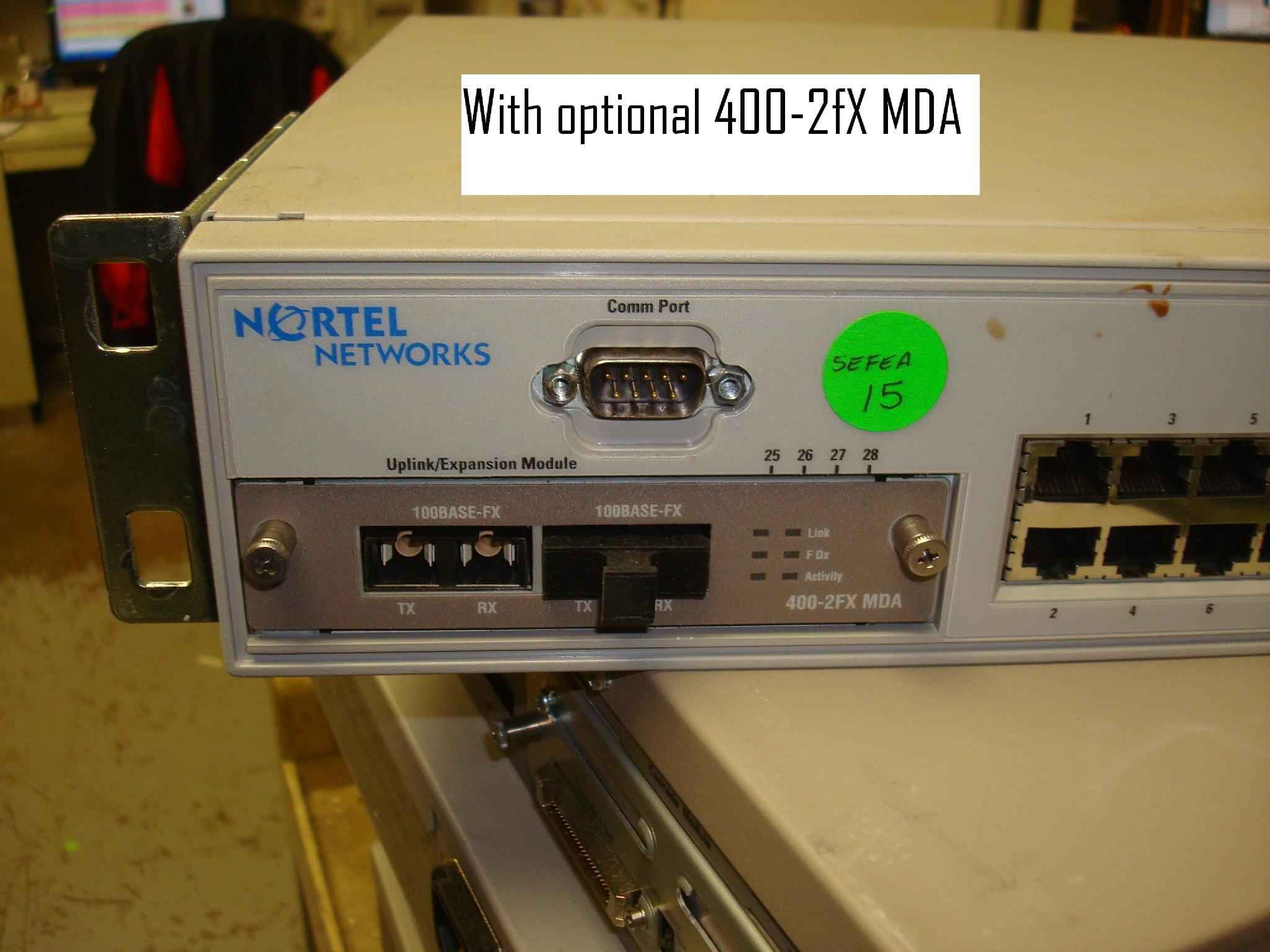 BAY NETWORKS / NORTEL AL2012A14 BAYSTACK 450-24T WITH 400-ST1 CASCADE MODULE