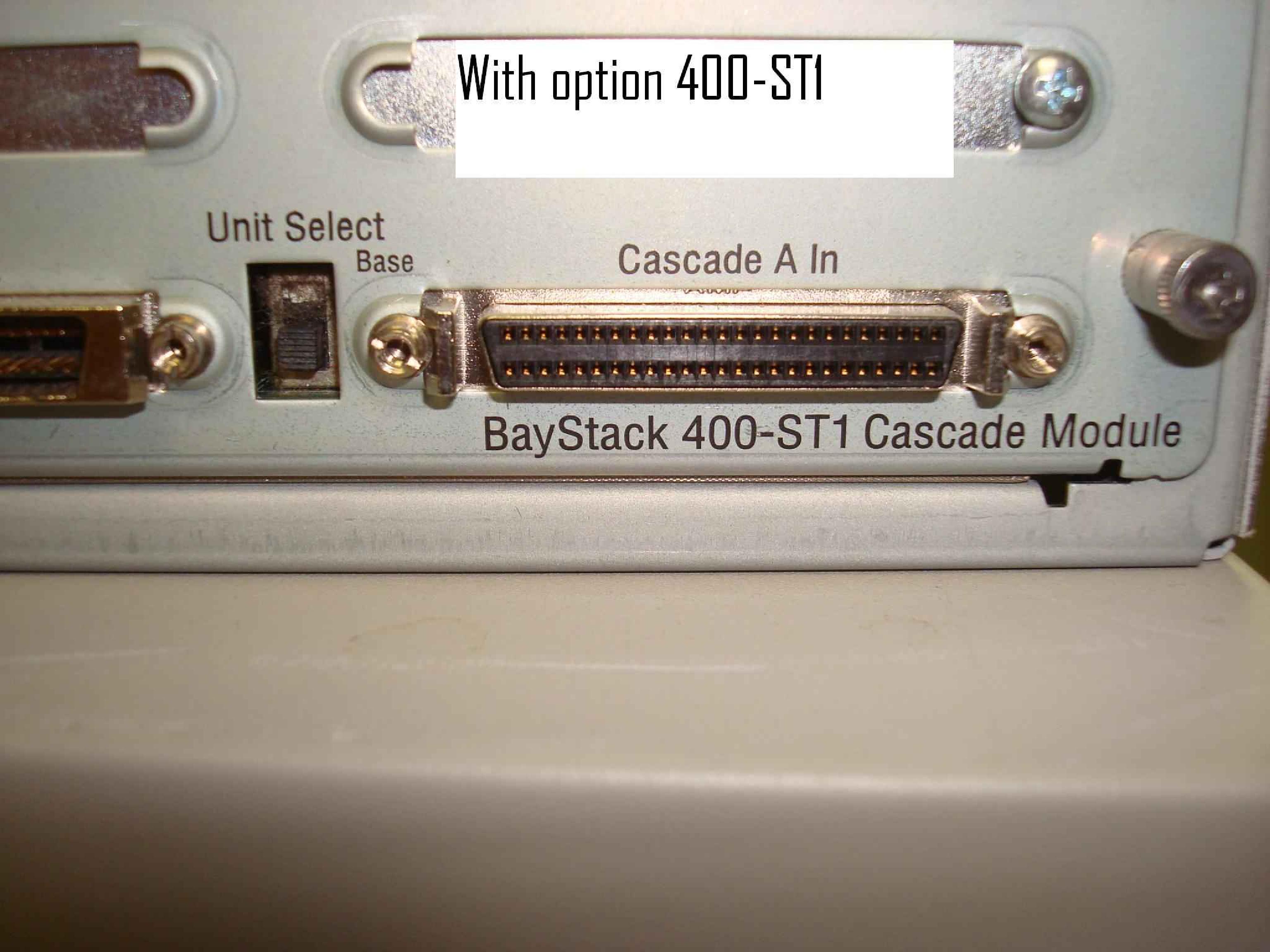 BAY NETWORKS / NORTEL AL2012A14 BAYSTACK 450-24T WITH 400-ST1 CASCADE MODULE