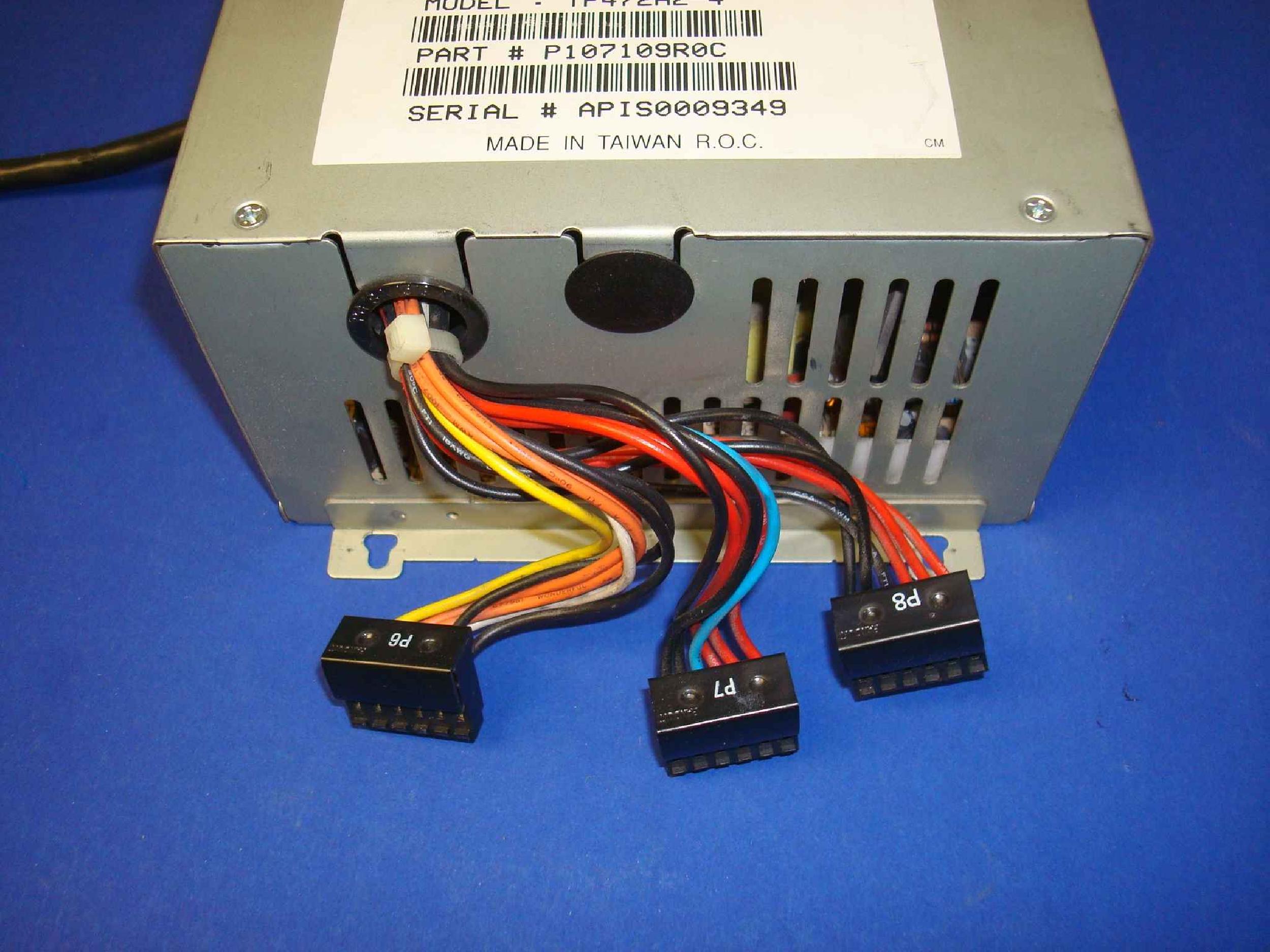 BAY NETWORKS NORTEL TP472A2-4 AT POWER SUPPLY PULLED FROM ACCESS STACK NODE WITH P6 P7 P8 BLACK REMOTE CABLE