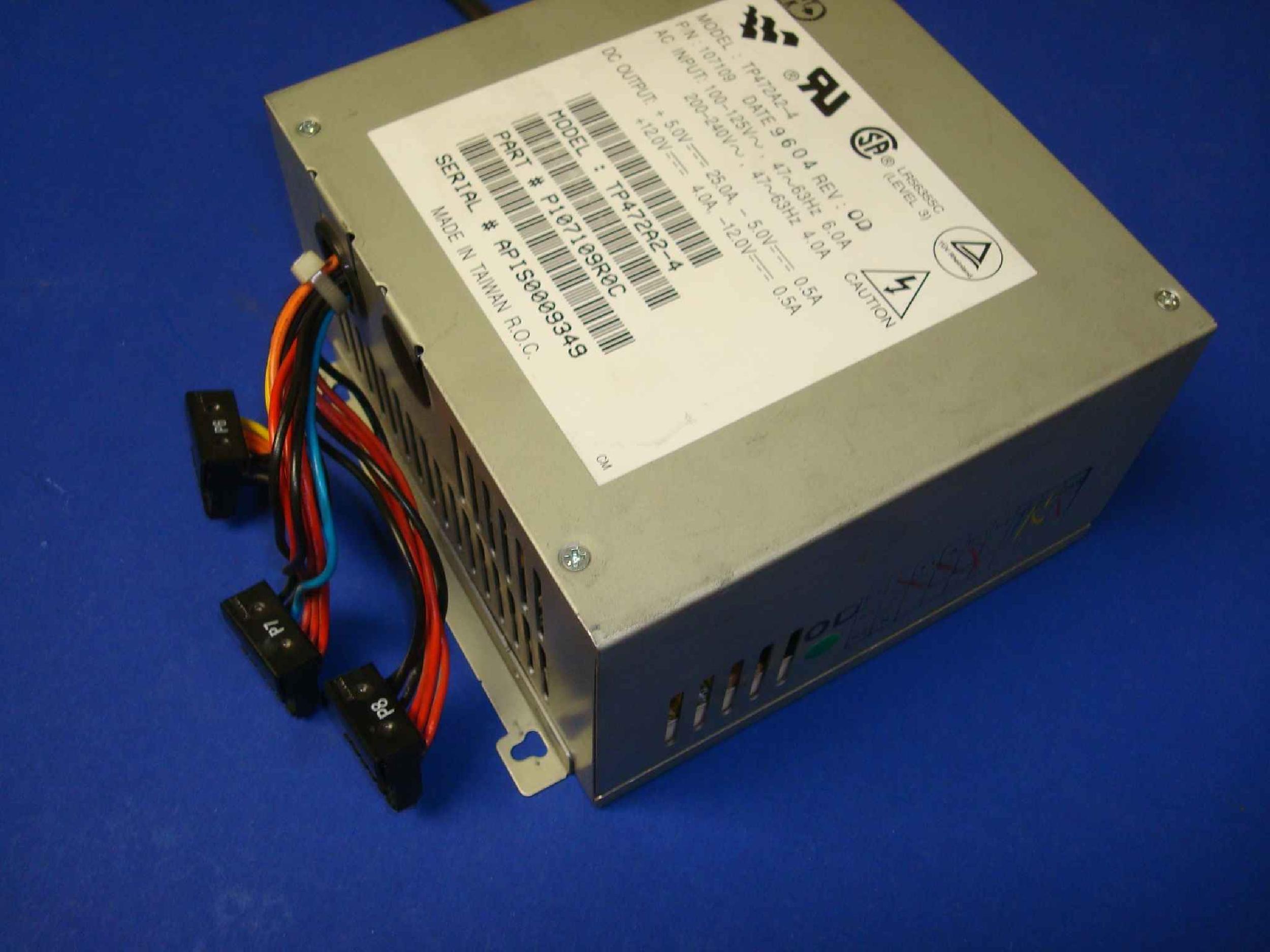 BAY NETWORKS NORTEL TP472A2-4 AT POWER SUPPLY PULLED FROM ACCESS STACK NODE WITH P6 P7 P8 BLACK REMOTE CABLE