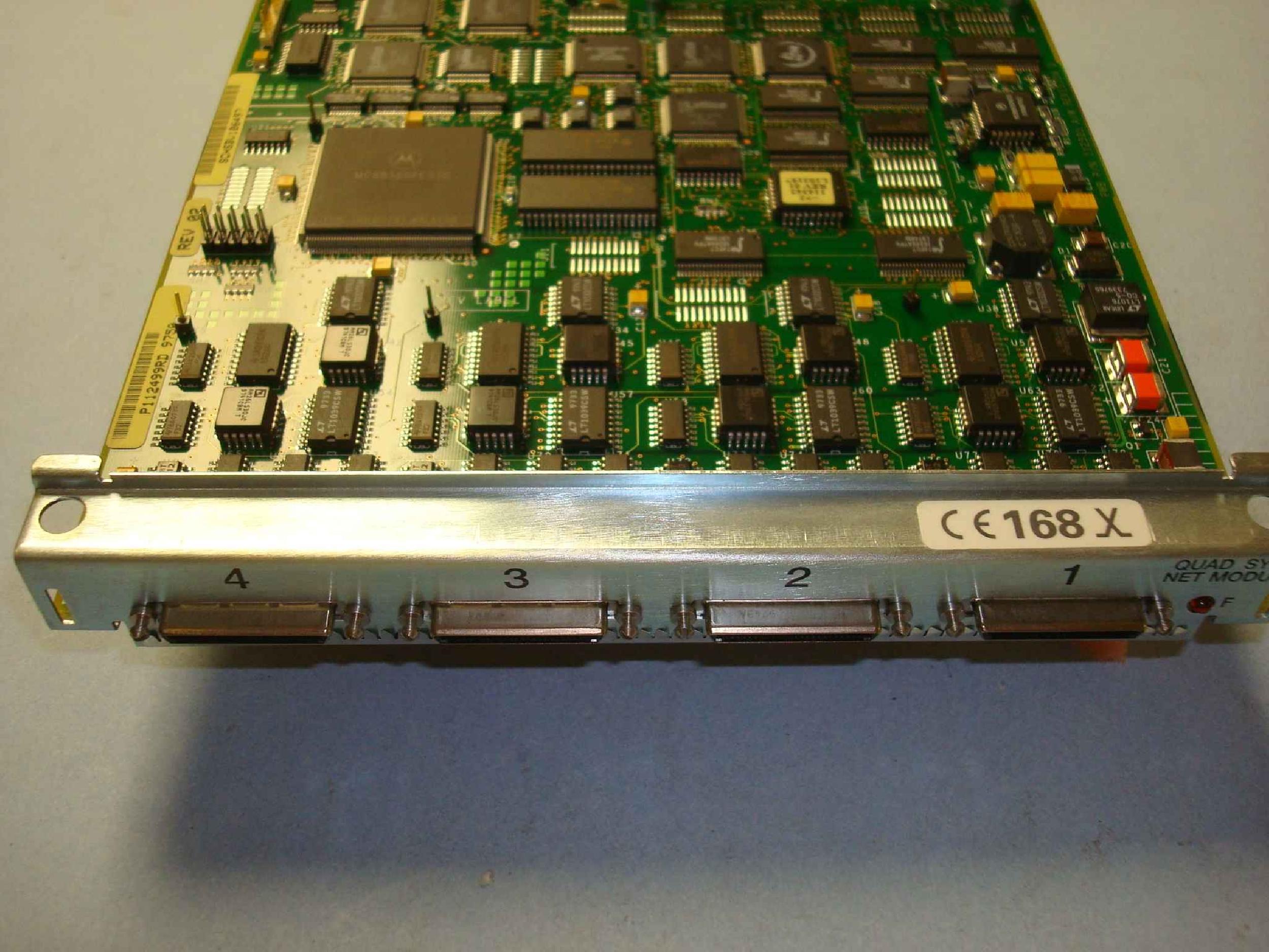 BAY NETWORKS NORTEL P112499RD QUAD SYNC NET MODULE PULLED FROM ACCESS STACK NODE