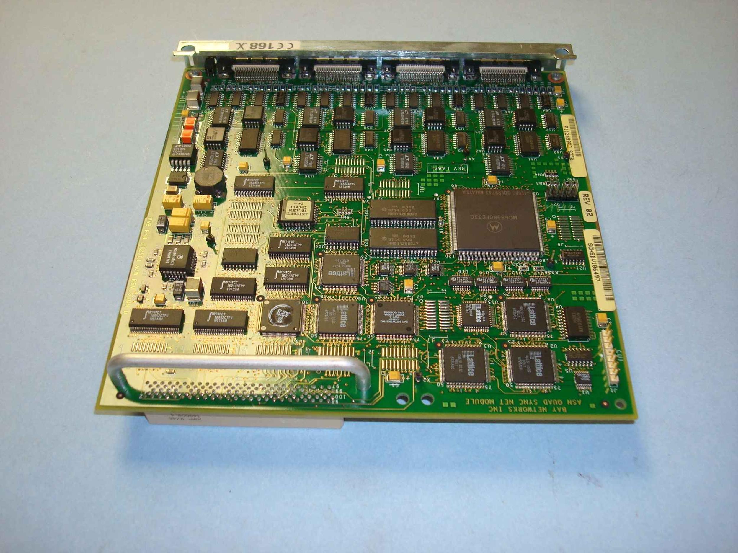 BAY NETWORKS NORTEL P112499RD QUAD SYNC NET MODULE PULLED FROM ACCESS STACK NODE