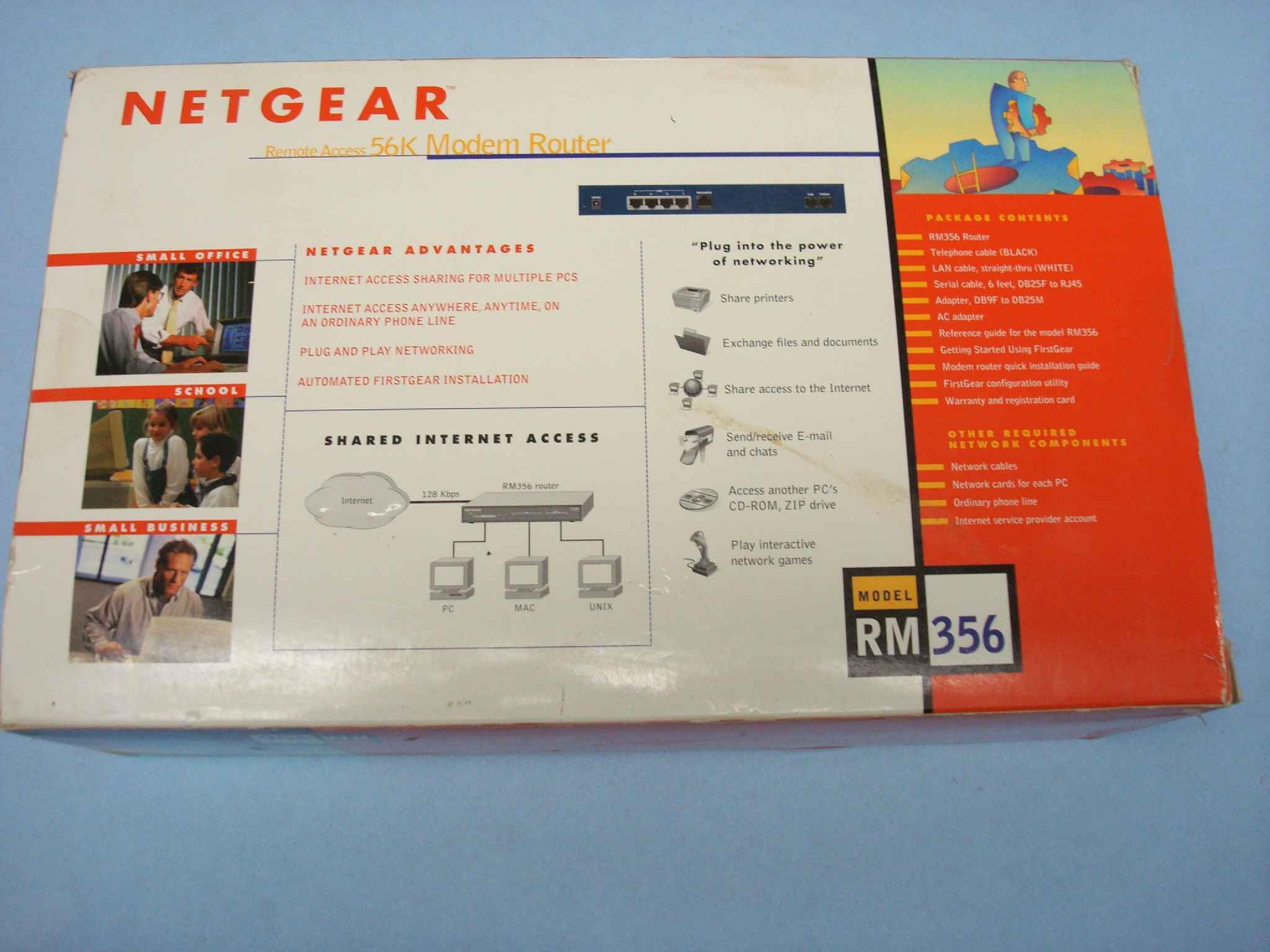 NETGEAR RM356-M OPEN BOX MODEM ROUTER DIAL UP 56K