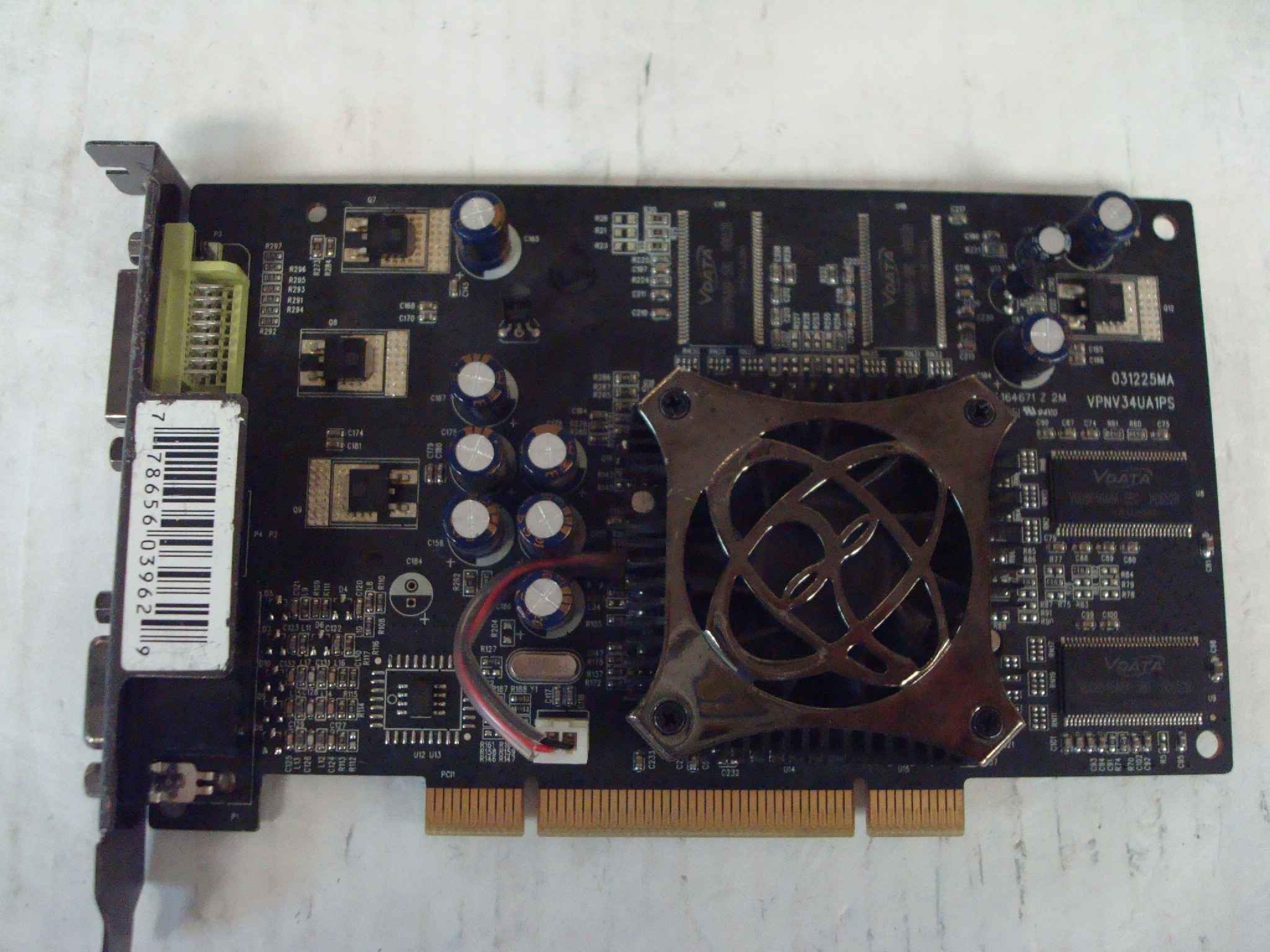 VDATA 031225MA PCI E VIDEO DVI S-VIDEO VGA OUT GF FX5200 256MB