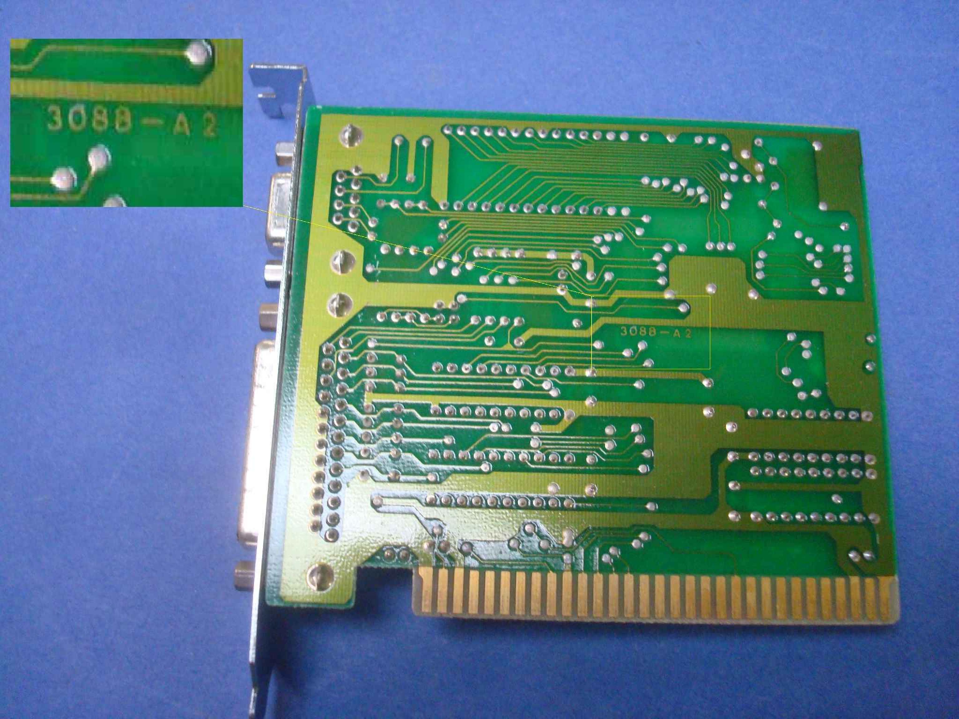 ROC 3088-A2 8BIT ISA DB9 MONOCHROME TTL CARD WITH PARALLEL PRINTER PORT DB25