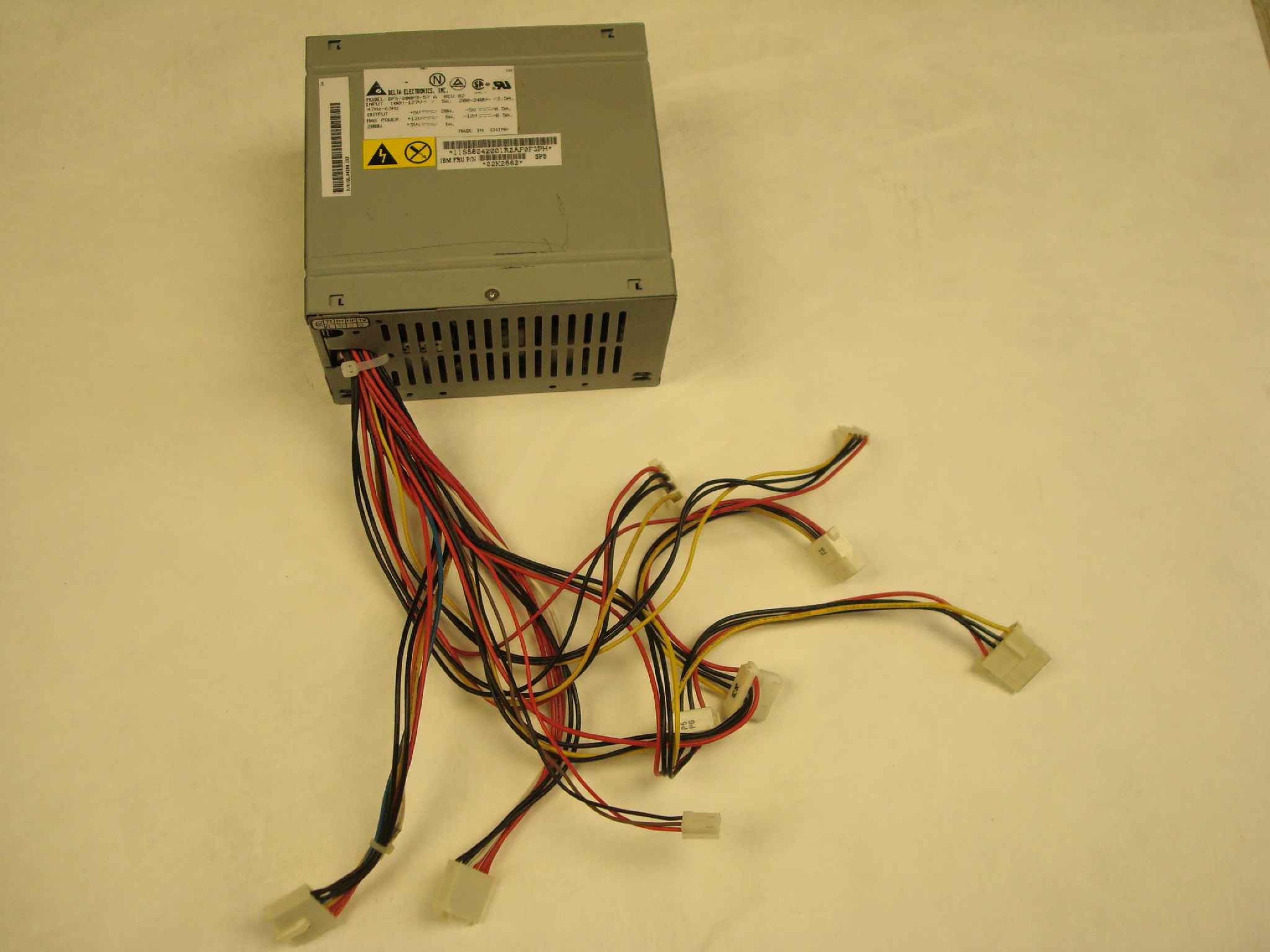 DELTA ELECTRONICS INC 02K2562 CLONE DELTA 200W COMPUTER POWER SUPPLY