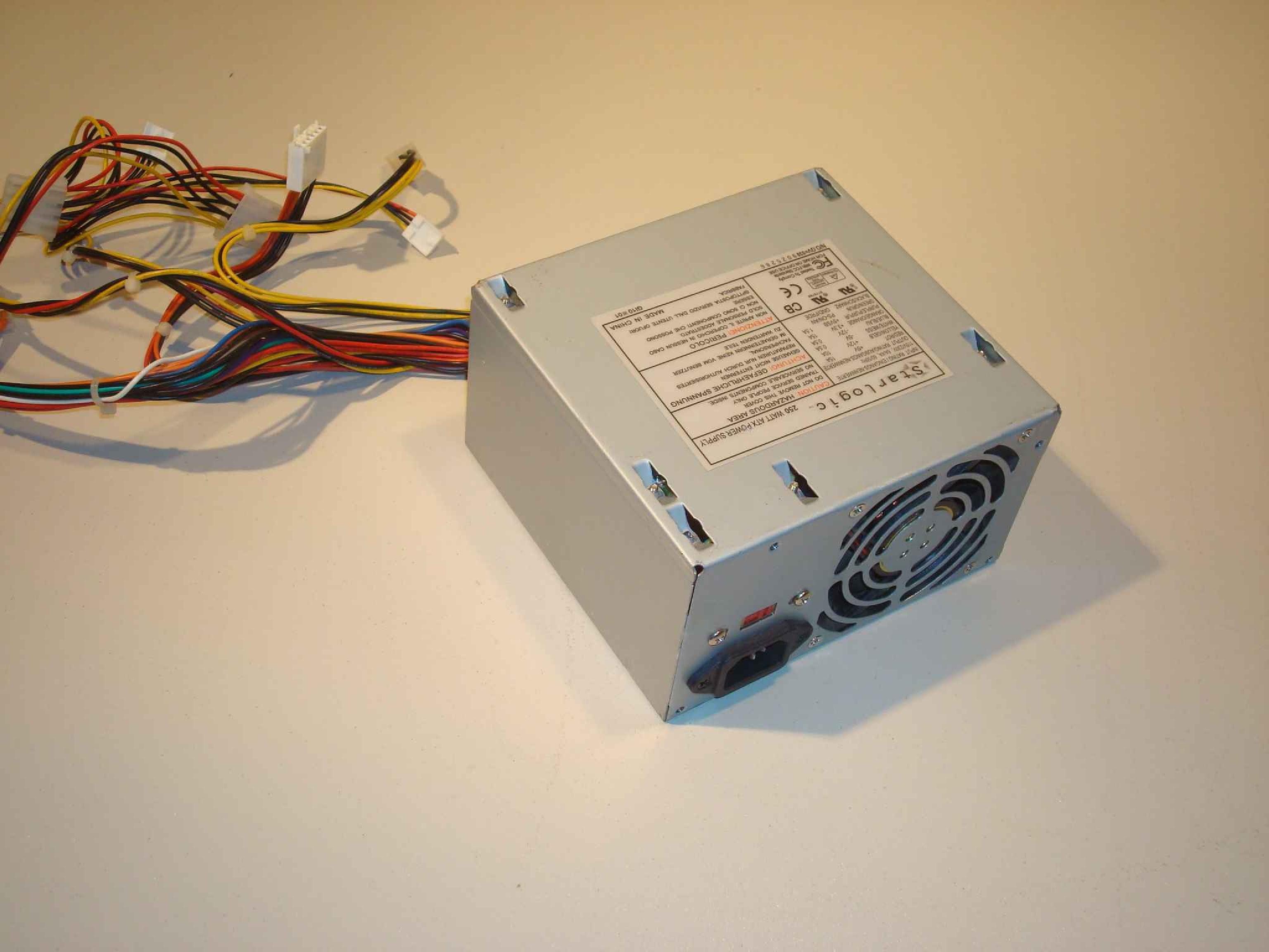 STARLOGIC 250W ATX 250W 20 PIN ATX POWER SUPPLY