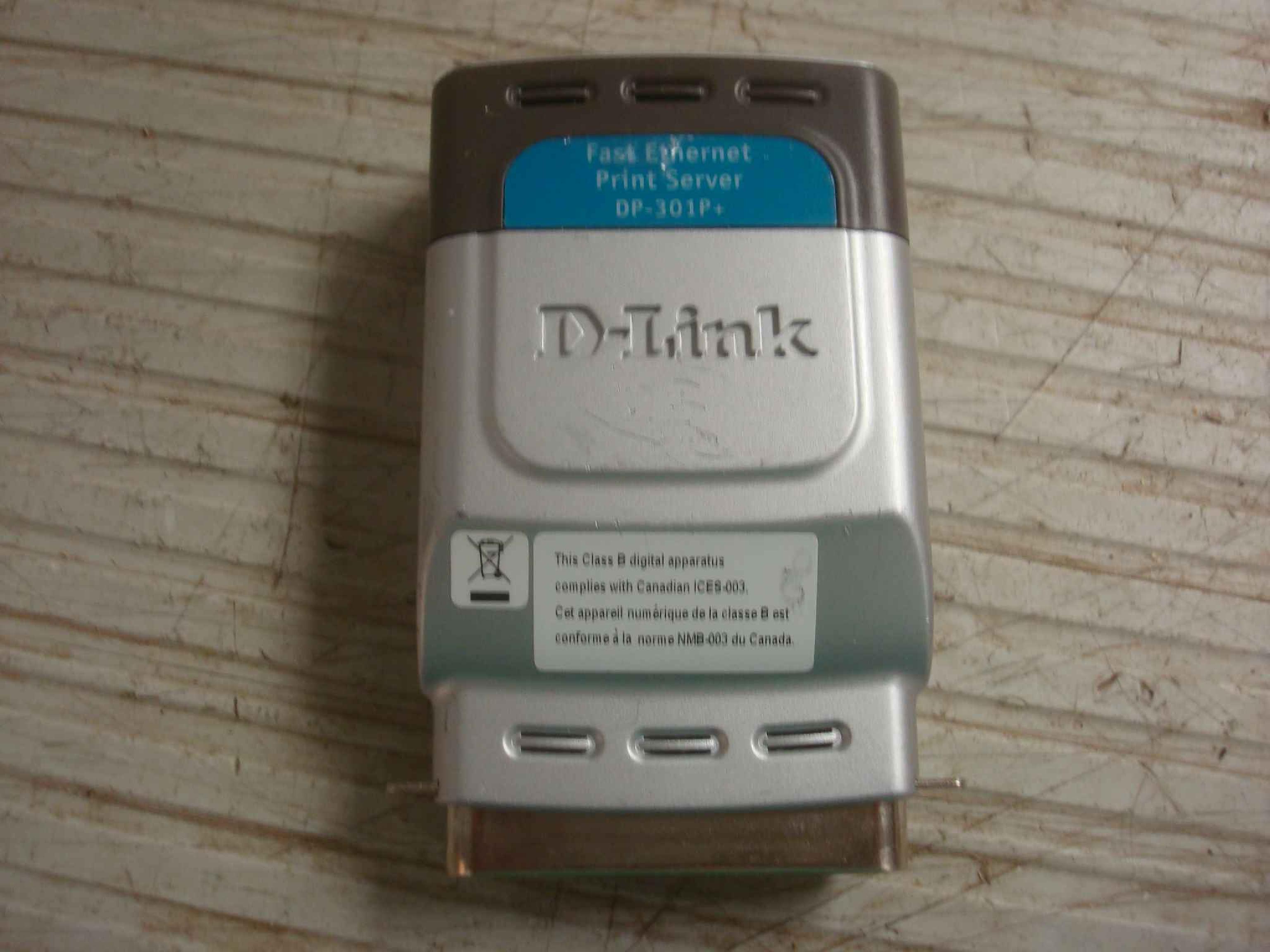 D-LINK SYSTEMS BP301P+A..D1 FAST ETHERNET PRINT SERVER RJ45 PARALLEL PORT