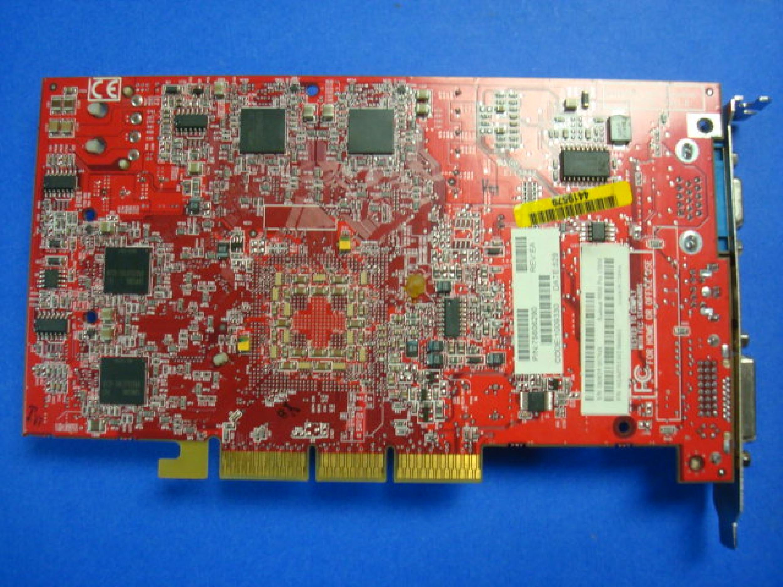 ATI 75606290 128MB AGP RADEON 9800 PRO VIDEO CARD WITH VGA S-VIDEO AND DVI OUTPUTS