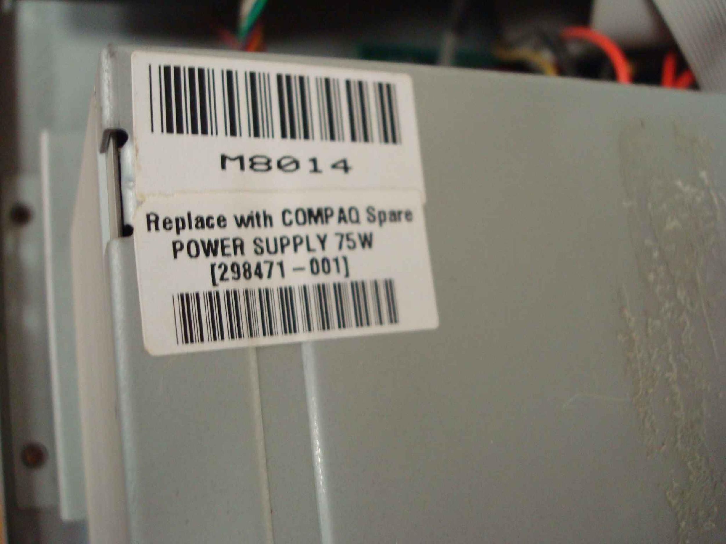 COMPAQ / HEWLETT PACKARD / HP 298471-001 POWER SUPPLY ATX PULLED FROM PRESARIO 2240