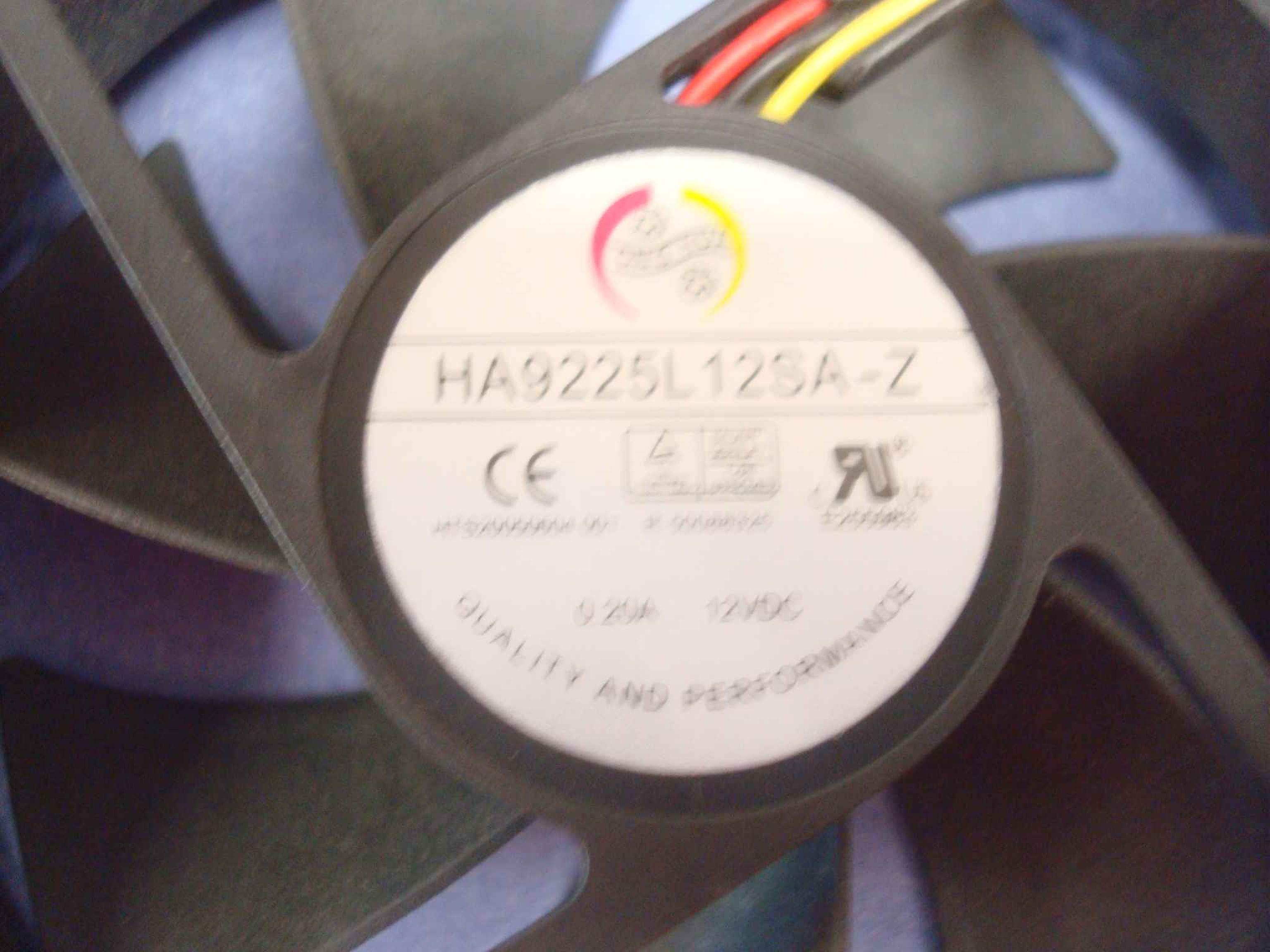 CONG HAU HA9225L 12SA-Z CLONE FAN 12V DC 0.20AMP 3 WIRE 92X92X25MM 17INCH CABLE