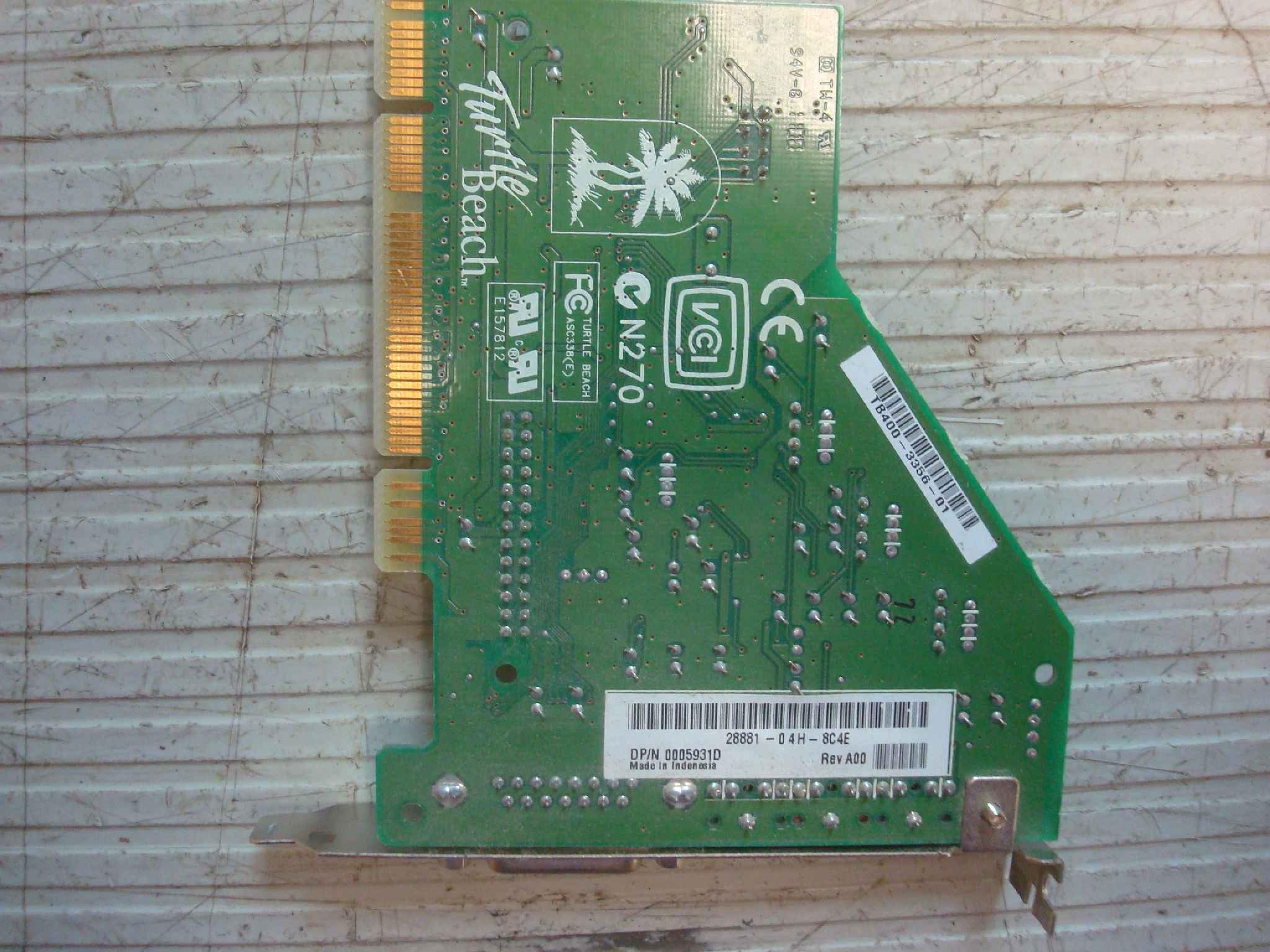 TURTLE BEACH SYSTEMS 28881-04H-8C4E PCI SOUND CARD