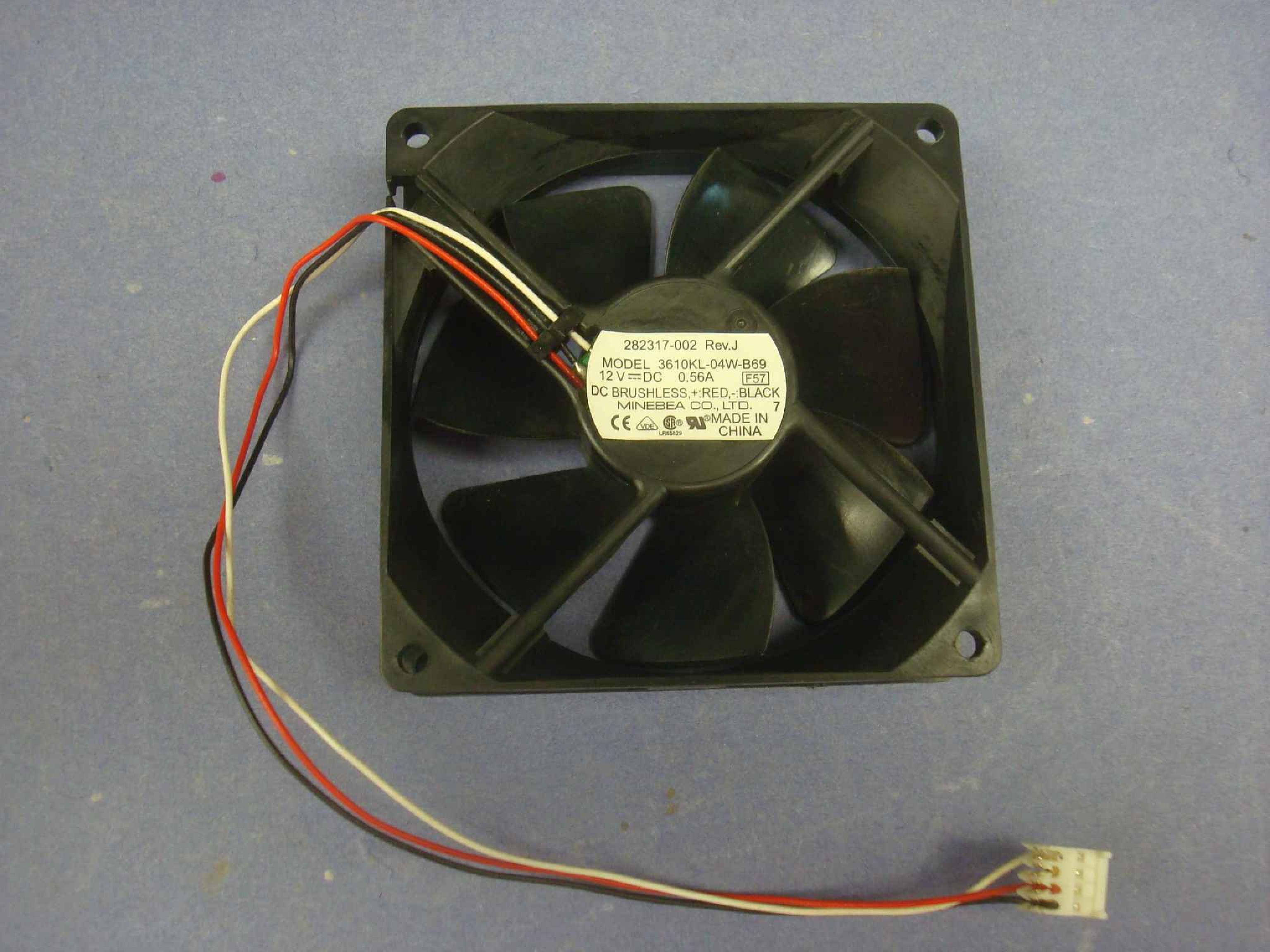 MINEBEA ELECTRONICS LTD 282317-002 MINEBEA 12VDC 0.56A BRUSHLESS FAN 3 WIRE