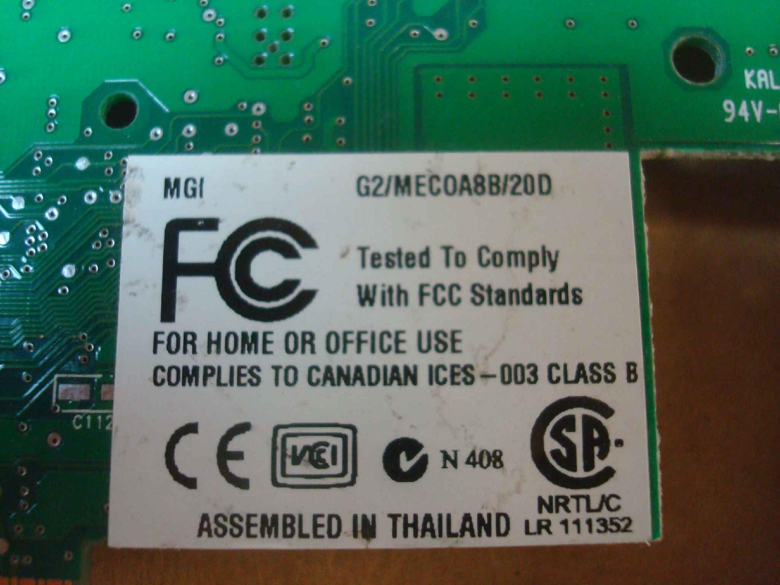 MATROX MK03610 COMPATIBLE 8MB AGP VIDEO CARD