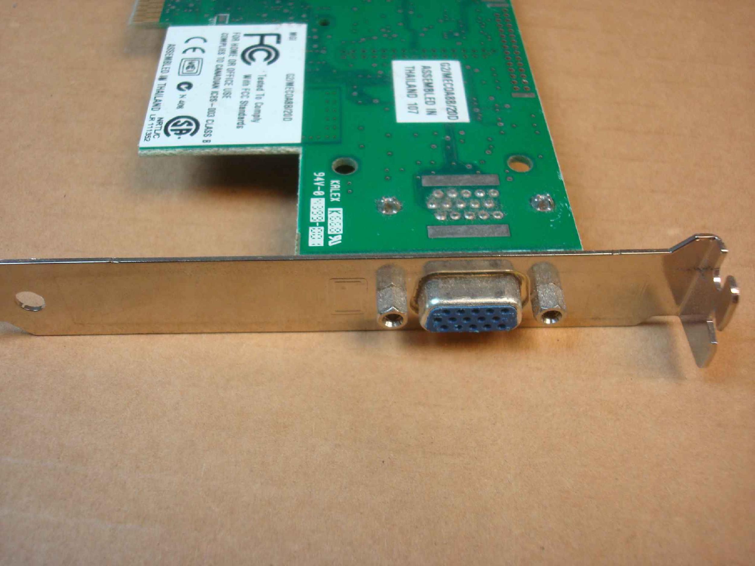 MATROX MK03610 COMPATIBLE 8MB AGP VIDEO CARD