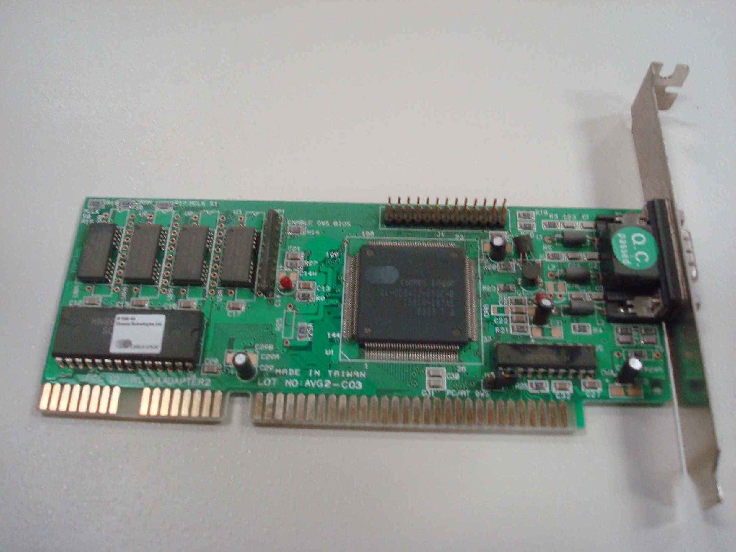CIRRUS LOGIC IWLVGAADAPTER2 16BIT ISA VGA CARD CL-GD5402-65QC-B