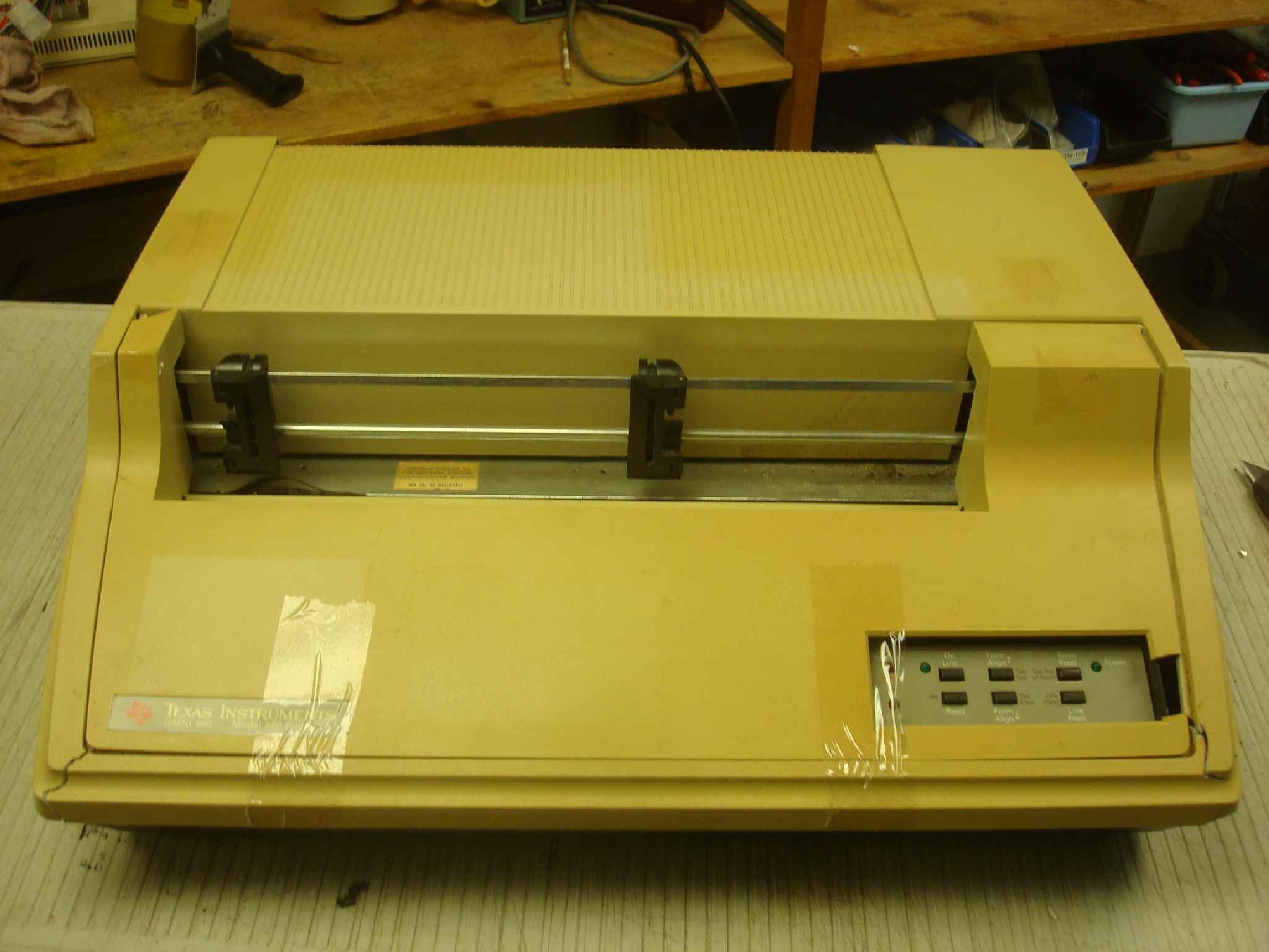 TI TI-880 COSMETIC FLAW 880 DOT MATRIX PRINTER CRACKS IN TOP COVER