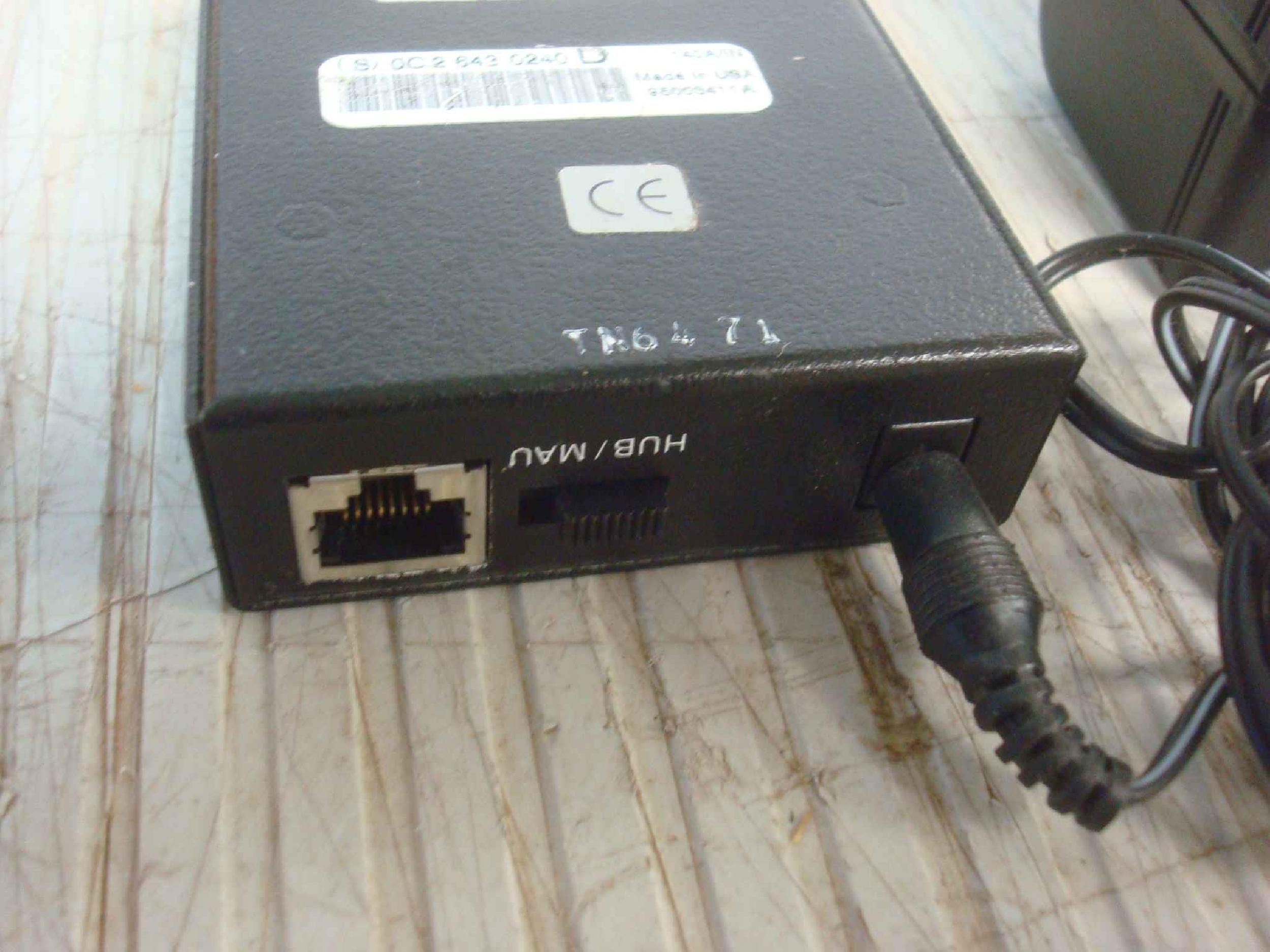 DIGI INTERNATIONAL 140A/IN 10 BASE FL TO 10 BASE T FIBER TO ETHERNET CONVERTER 12VAC TRANSFORMER