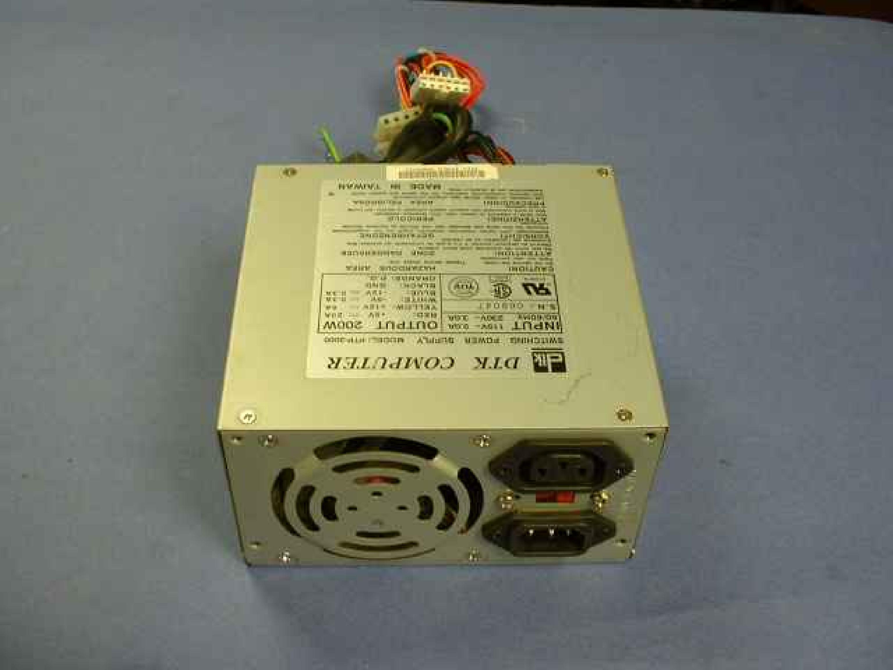 DTK PTP-2000 200W AT POWER SUPPLY