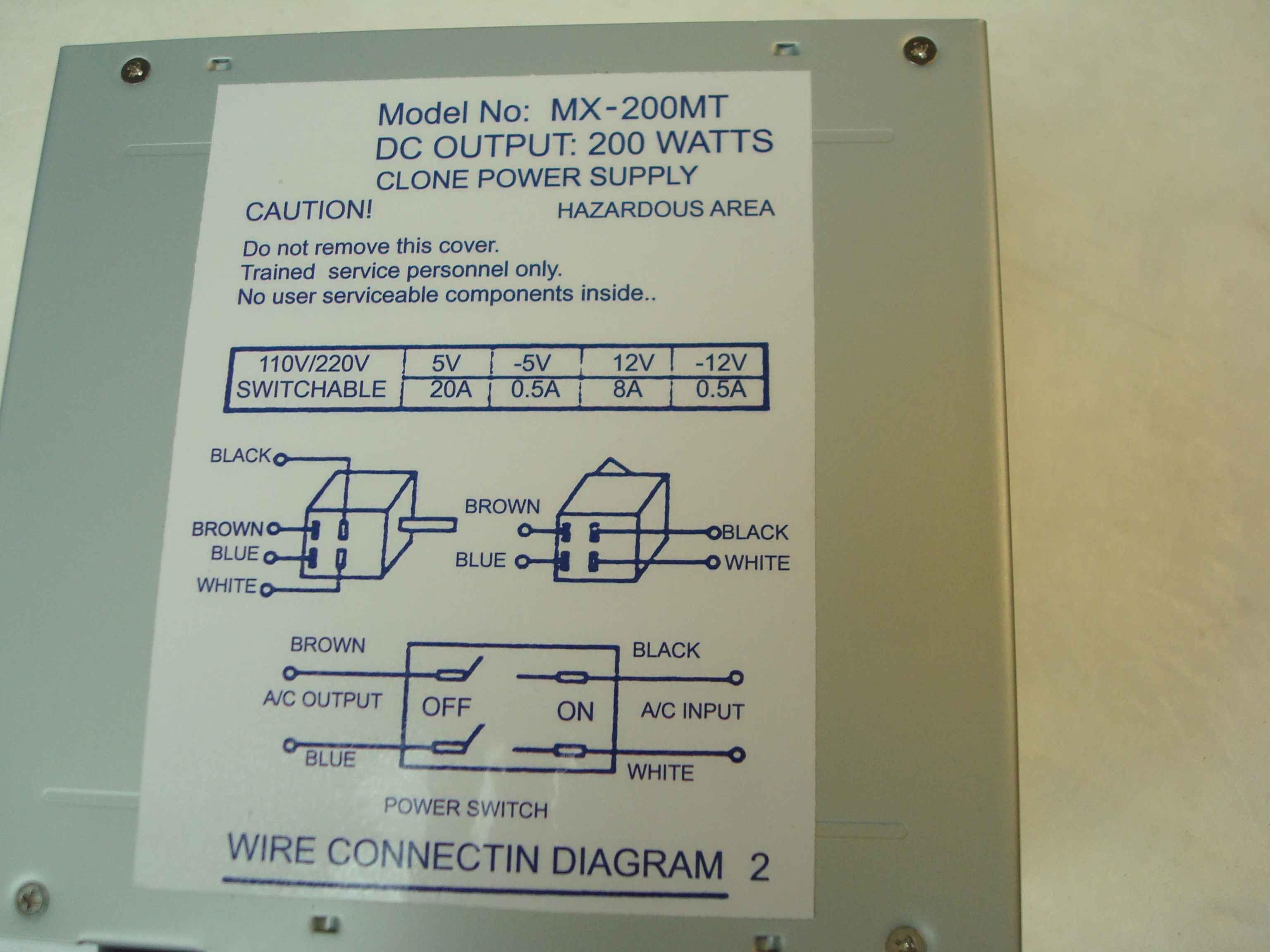 HCD MX-200MT CLONE 200 WATT AT POWER SUPPLY