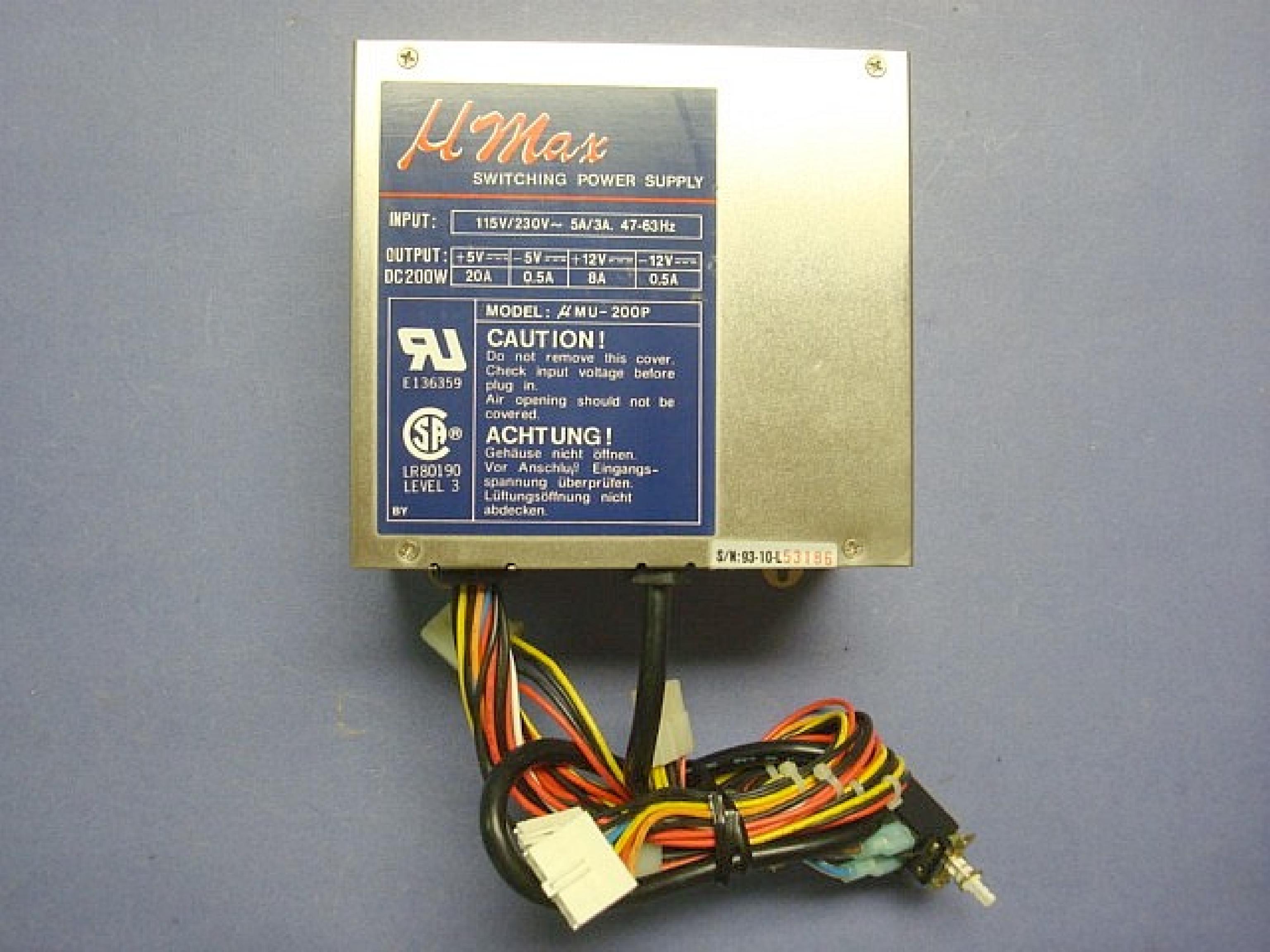 UMAX MU-200P AT POWER SUPPLY