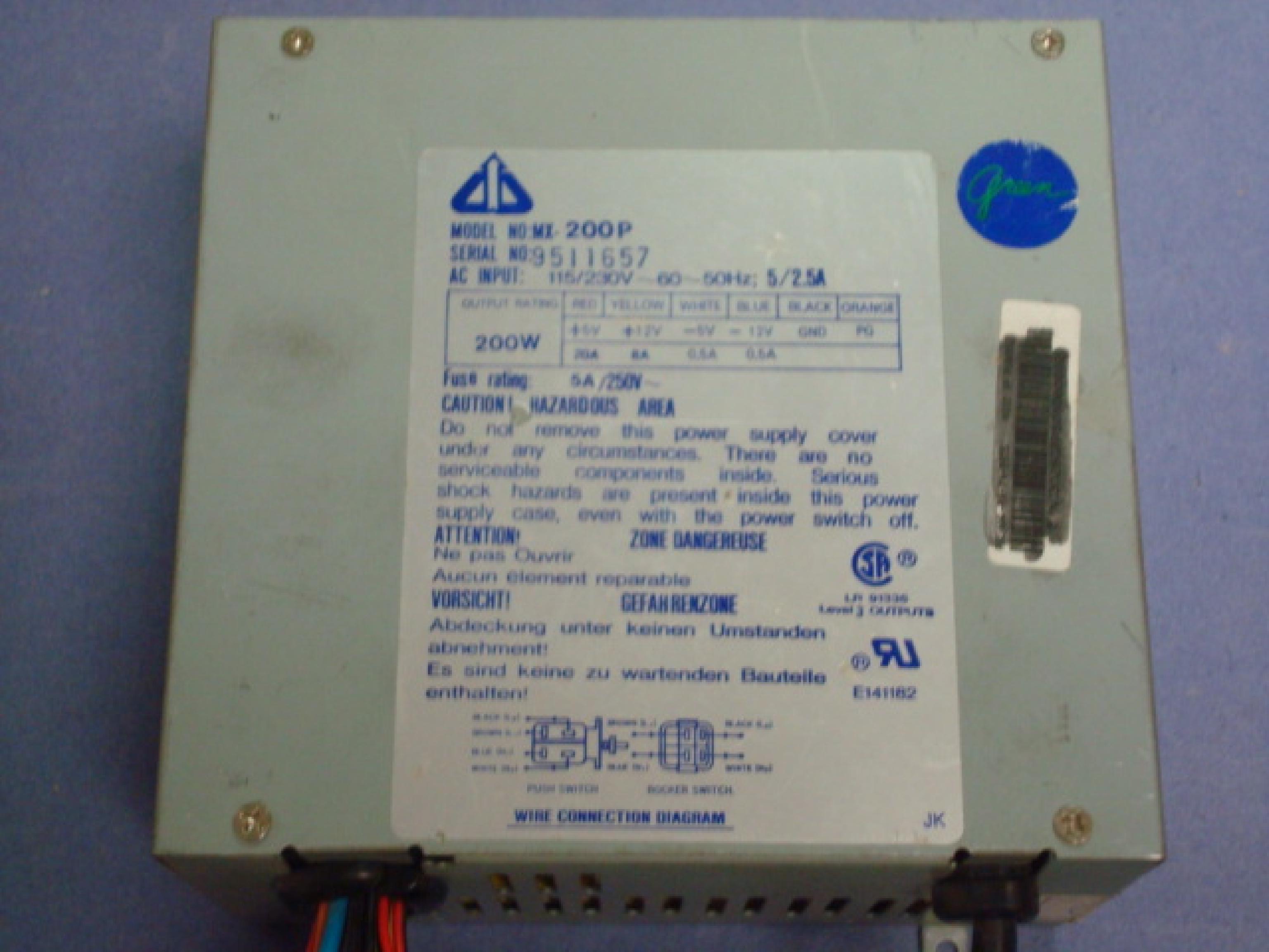 MX MX-200P 200W AT POWER SUPPLY