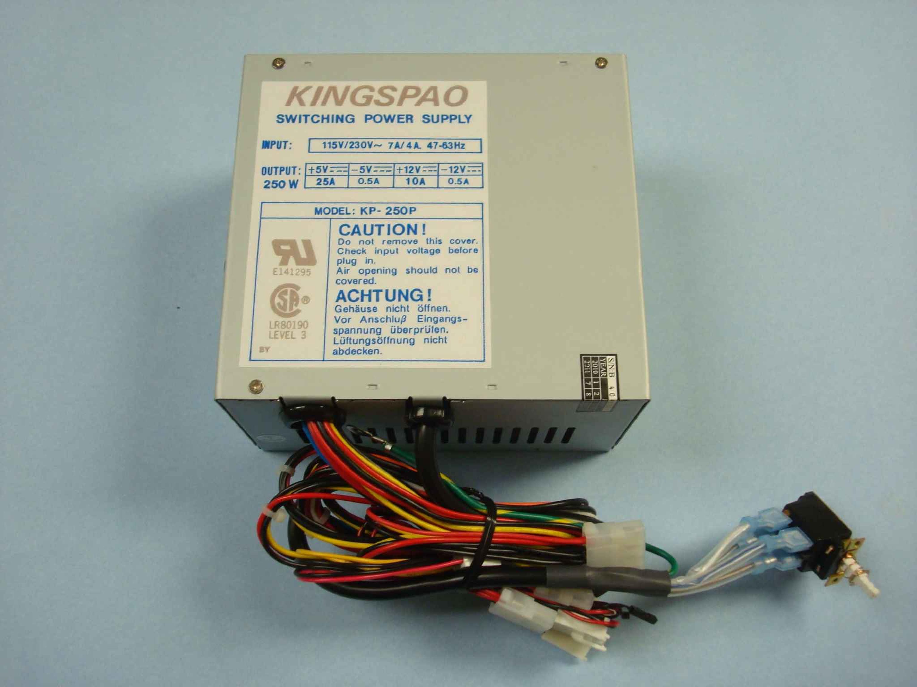 KINGSPAO KP-250P 250W AT POWER SUPPLY