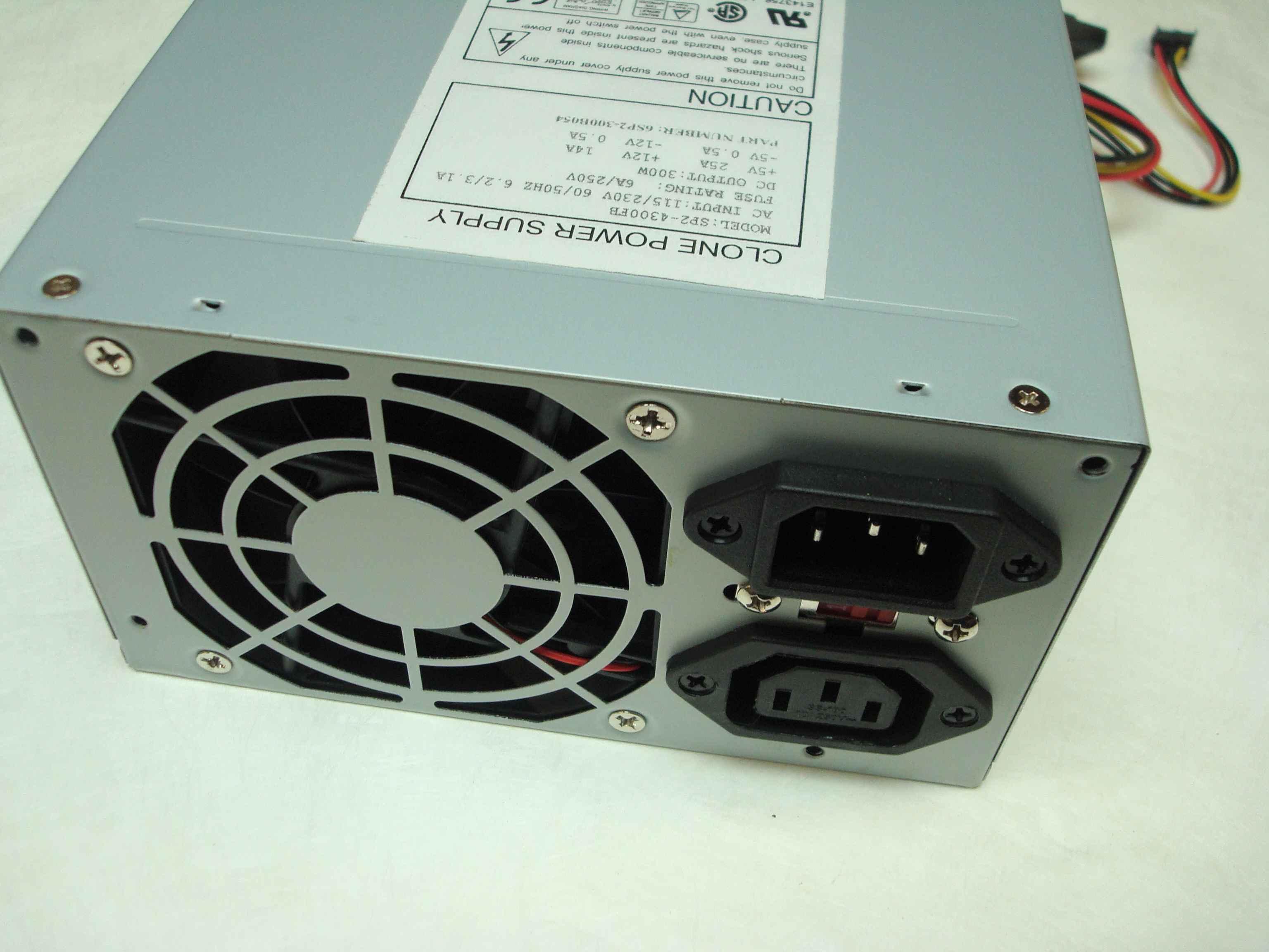 EMACS / ZIPPY / US POWER / CALIFORNIA PC PRODUCTS SP2-4300FB CLONE 300W AT POWER SUPPLY